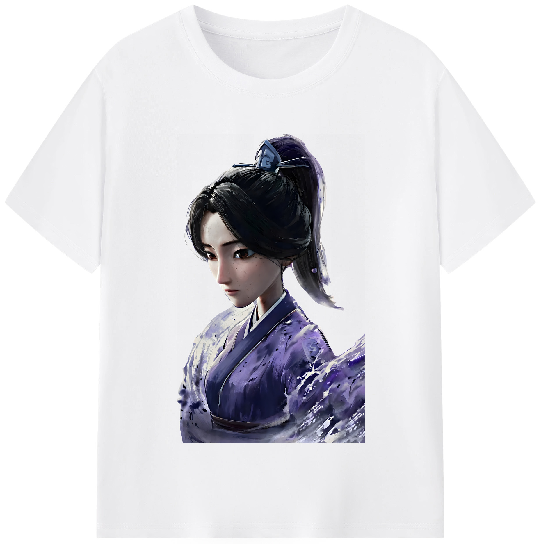 （画像用） Ne Zha 2 ナタ 魔童の大暴れ 綿100％半袖Tシャツ（フロントプリント）