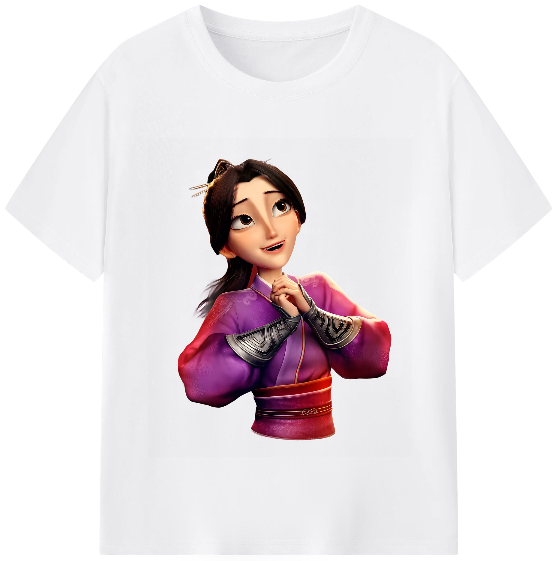 （画像用） Ne Zha 2 ナタ 魔童の大暴れ 綿100％半袖Tシャツ（フロントプリント）