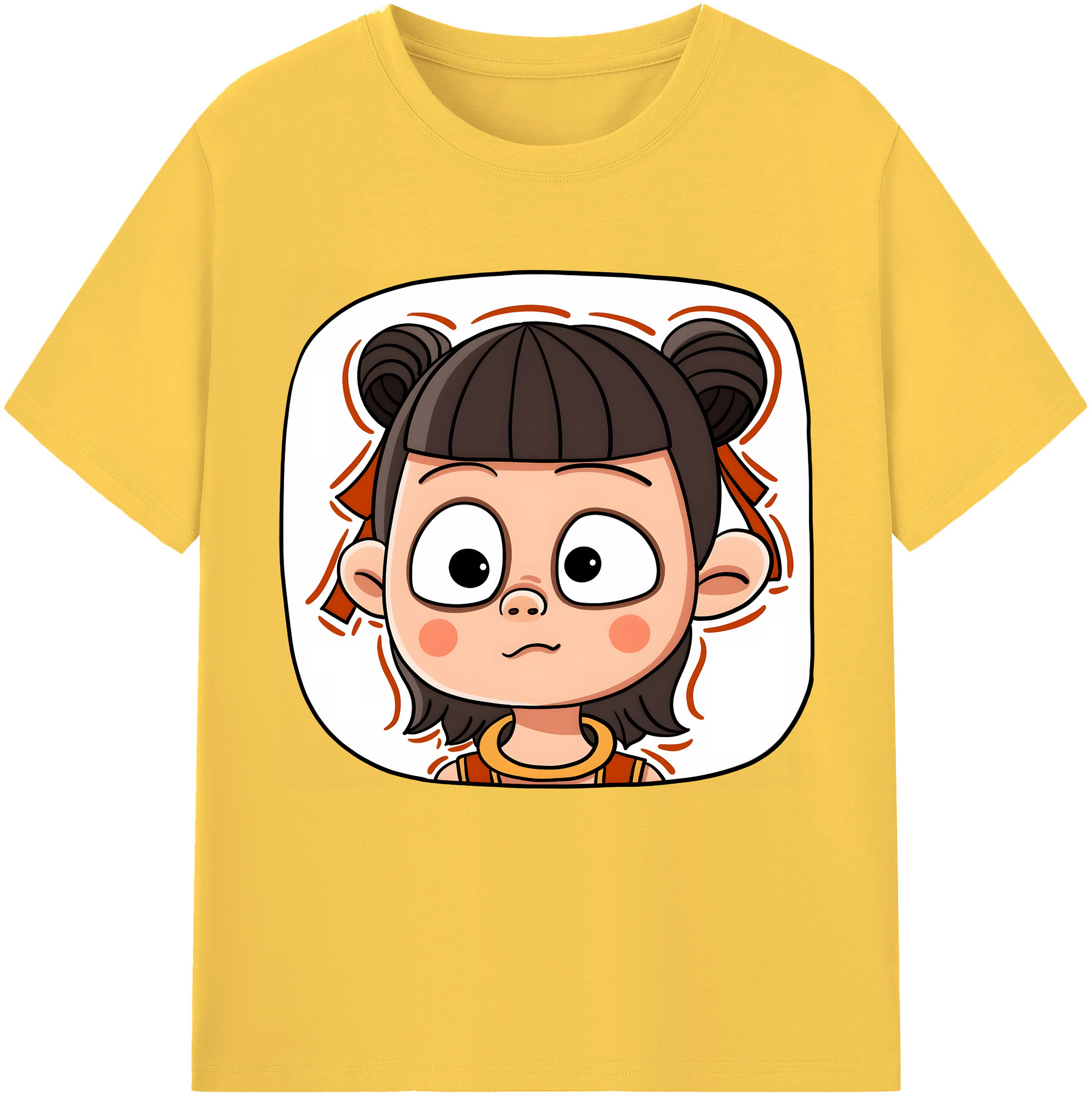 （画像用） Ne Zha 2 ナタ 魔童の大暴れ 綿100％半袖Tシャツ（フロントプリント）