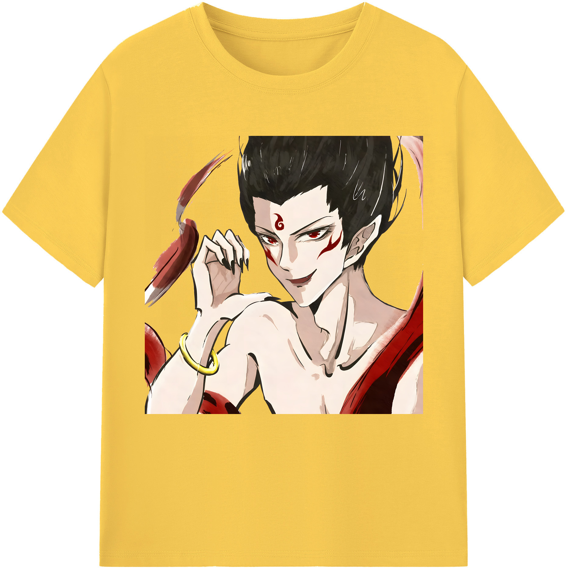 （画像用） Ne Zha 2 ナタ 魔童の大暴れ 綿100％半袖Tシャツ（フロントプリント）