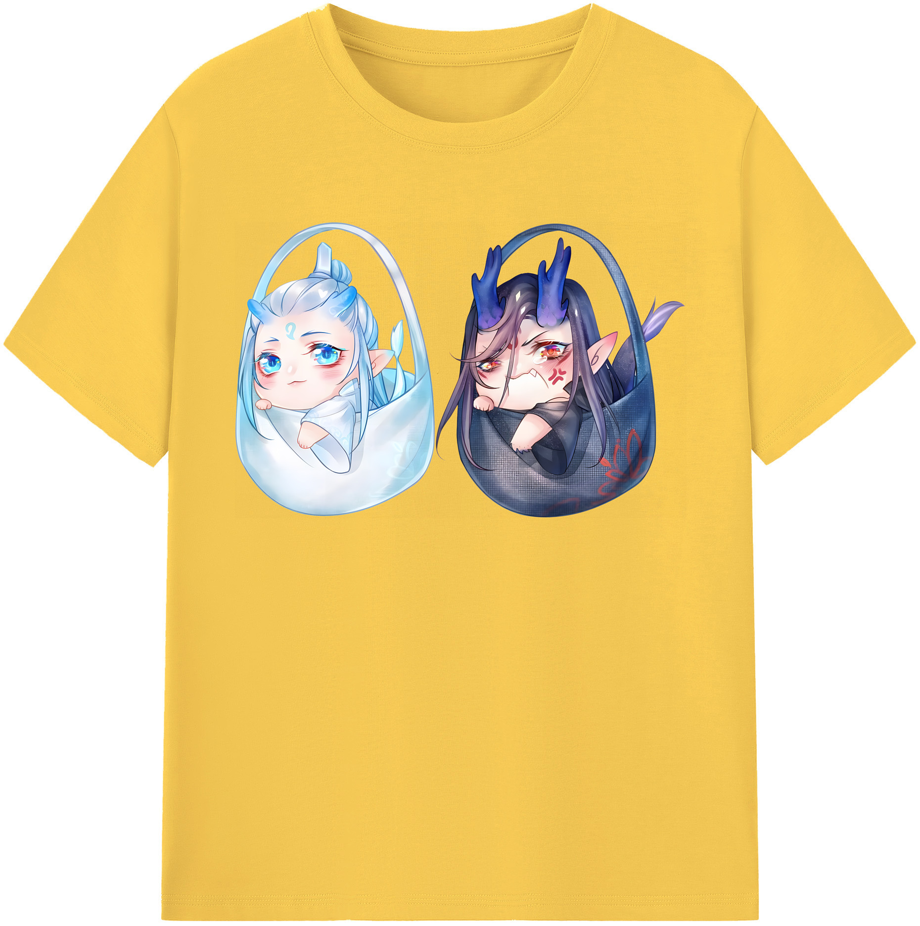 （画像用） Ne Zha 2 ナタ 魔童の大暴れ 綿100％半袖Tシャツ（フロントプリント）