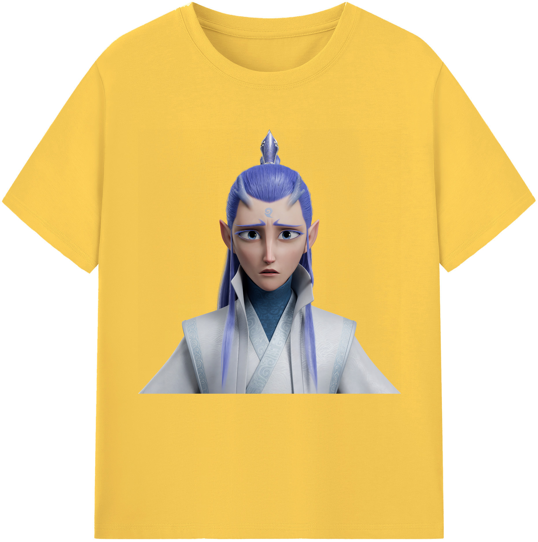 （画像用） Ne Zha 2 ナタ 魔童の大暴れ 綿100％半袖Tシャツ（フロントプリント）