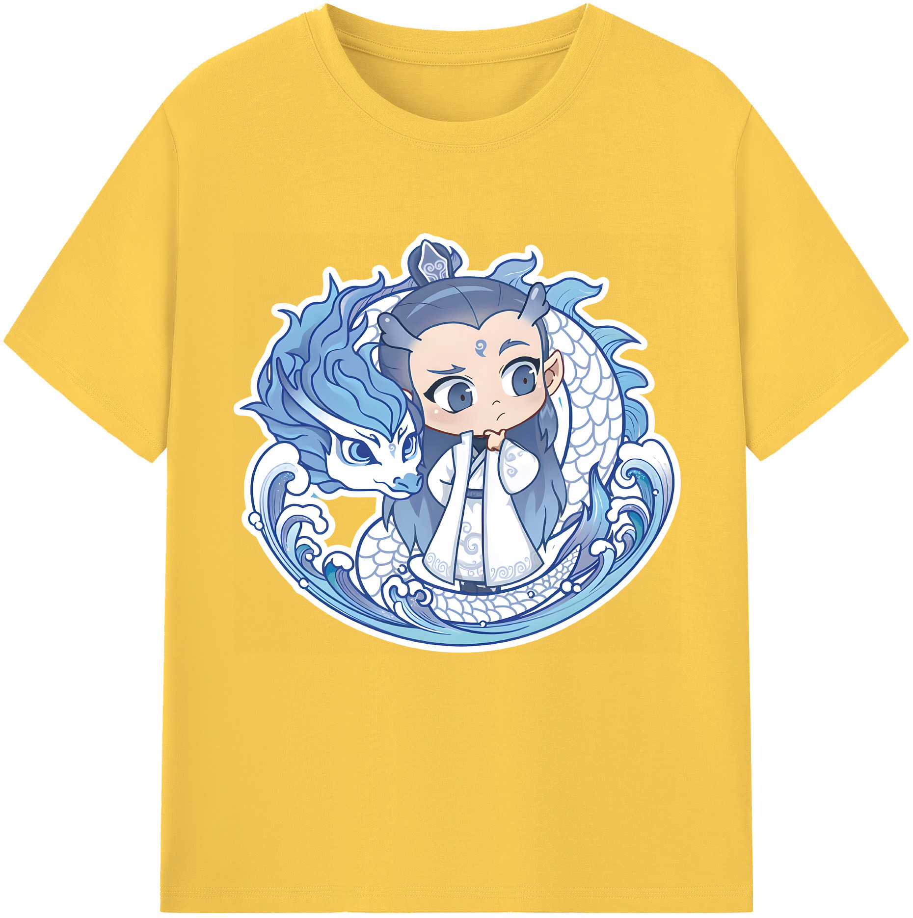 （画像用） Ne Zha 2 ナタ 魔童の大暴れ 綿100％半袖Tシャツ（フロントプリント）