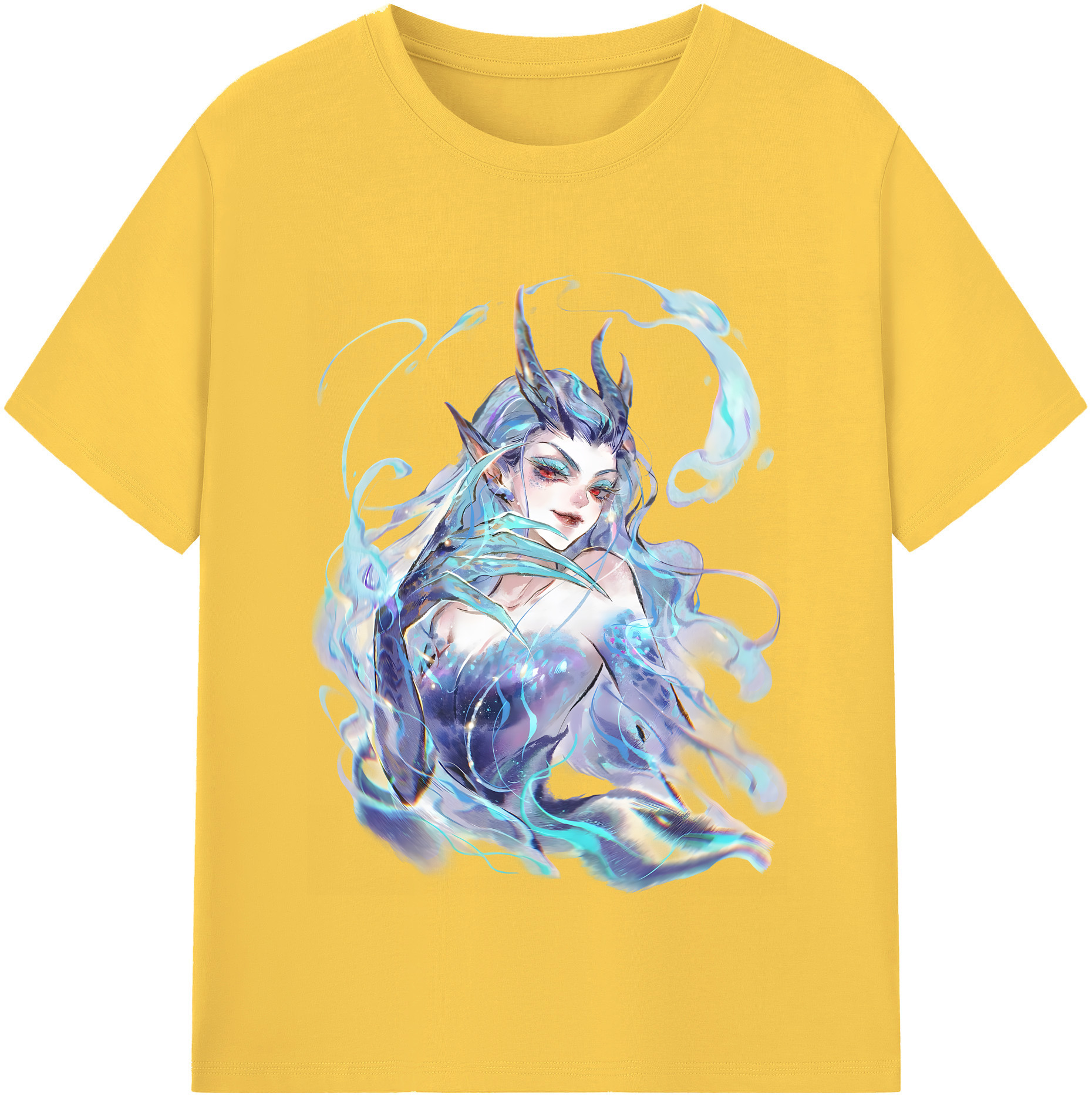 （画像用） Ne Zha 2 ナタ 魔童の大暴れ 綿100％半袖Tシャツ（フロントプリント）