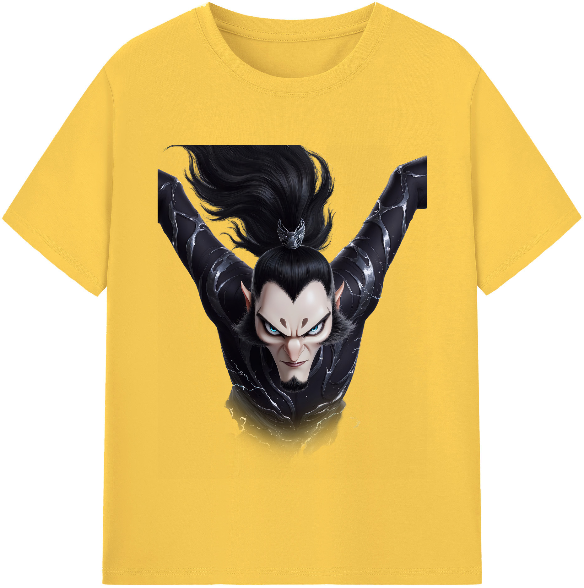 （画像用） Ne Zha 2 ナタ 魔童の大暴れ 綿100％半袖Tシャツ（フロントプリント）