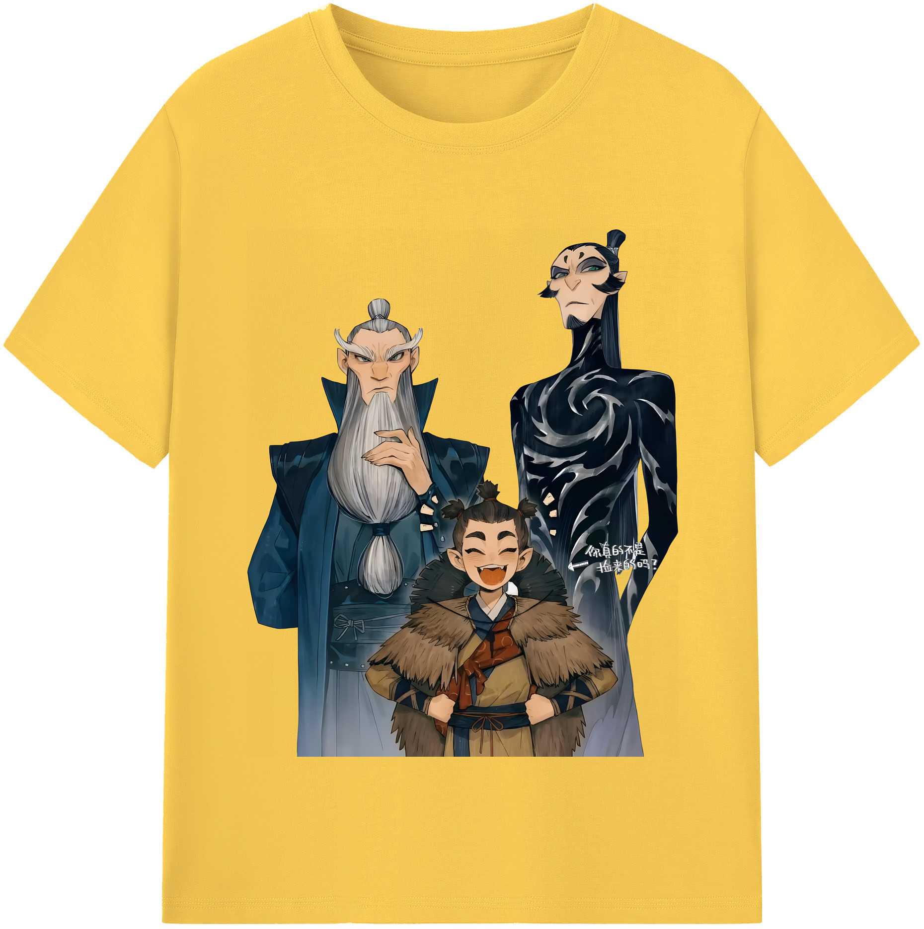 （画像用） Ne Zha 2 ナタ 魔童の大暴れ 綿100％半袖Tシャツ（フロントプリント）