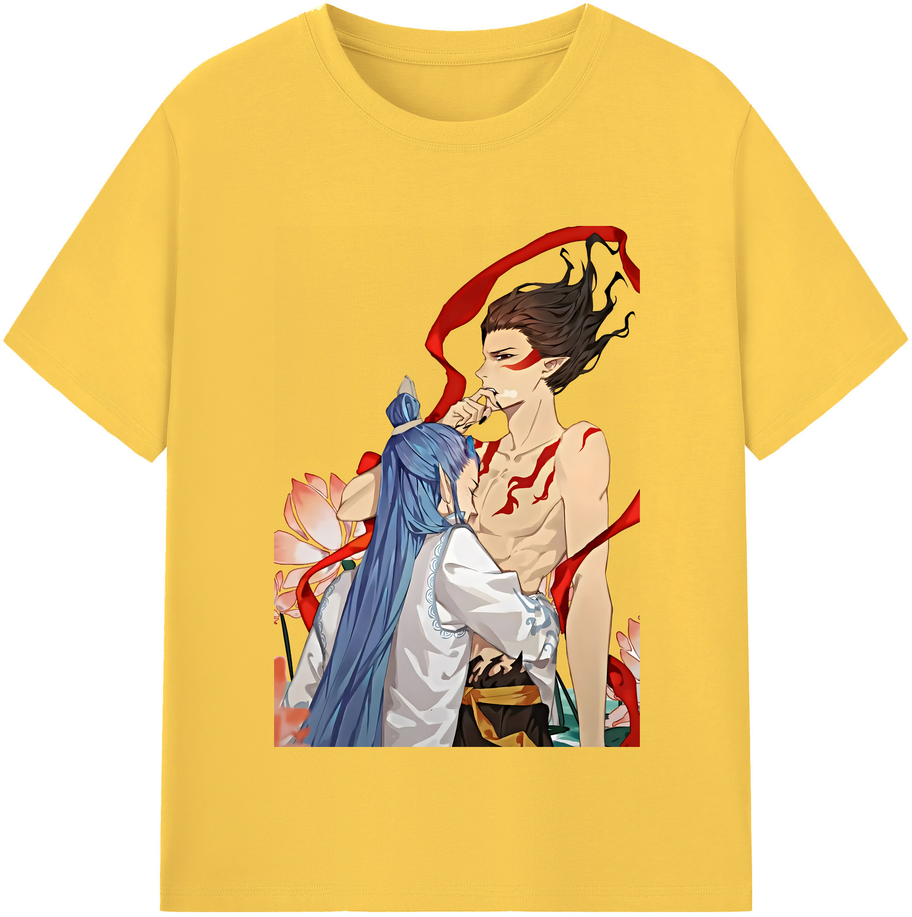 （画像用） Ne Zha 2 ナタ 魔童の大暴れ 綿100％半袖Tシャツ（フロントプリント）