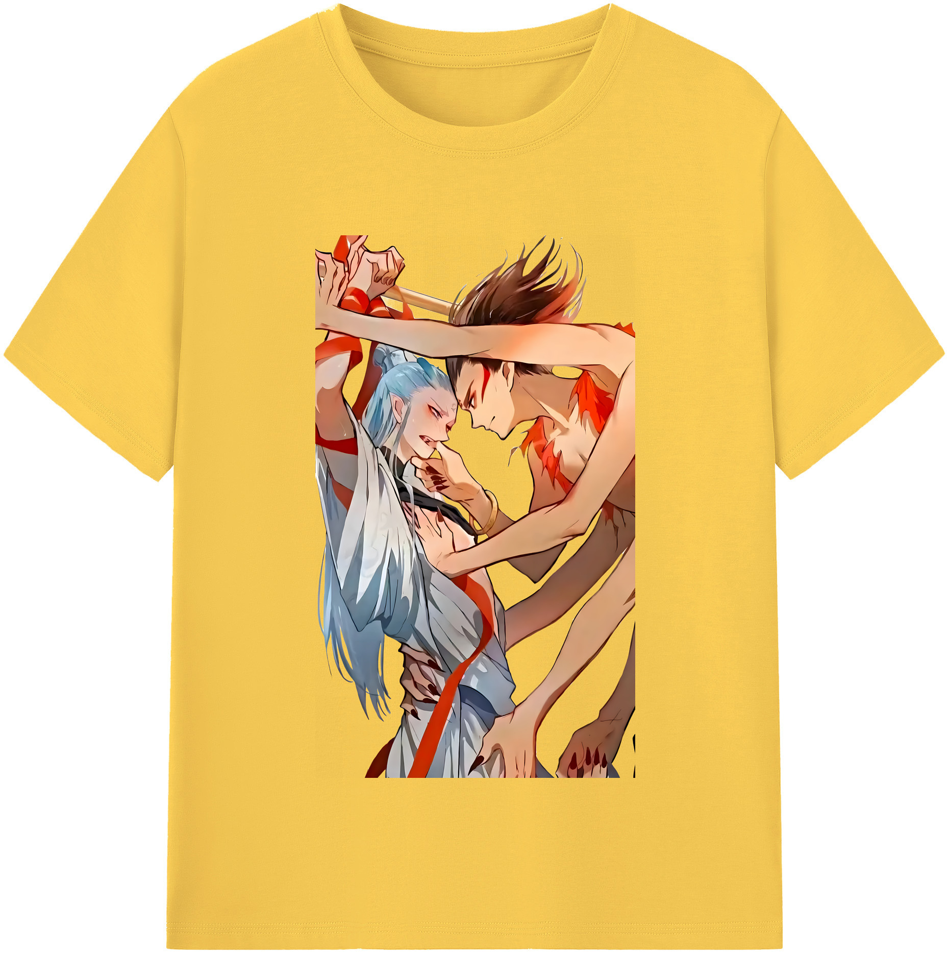 （画像用） Ne Zha 2 ナタ 魔童の大暴れ 綿100％半袖Tシャツ（フロントプリント）