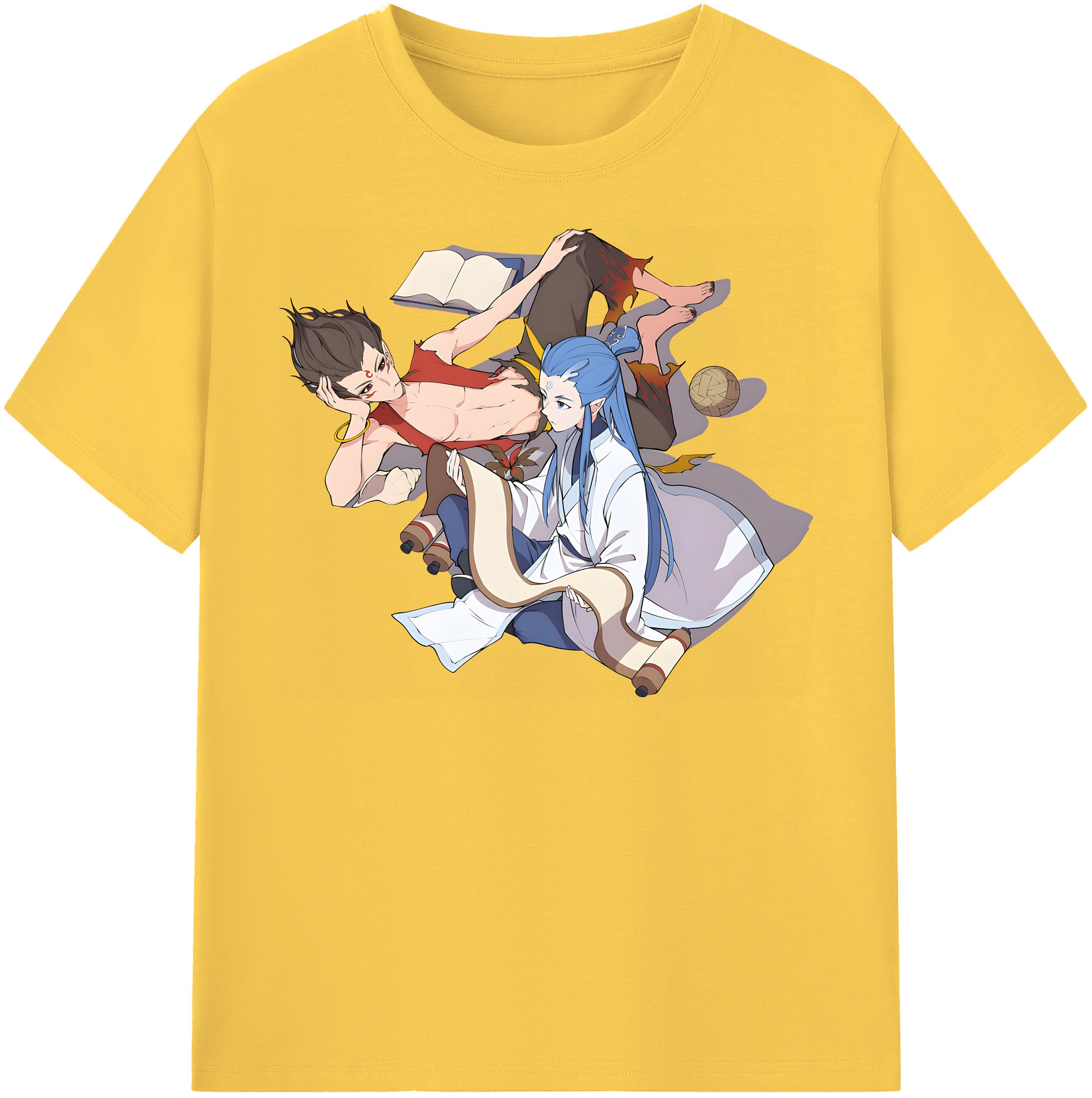 （画像用） Ne Zha 2 ナタ 魔童の大暴れ 綿100％半袖Tシャツ（フロントプリント）