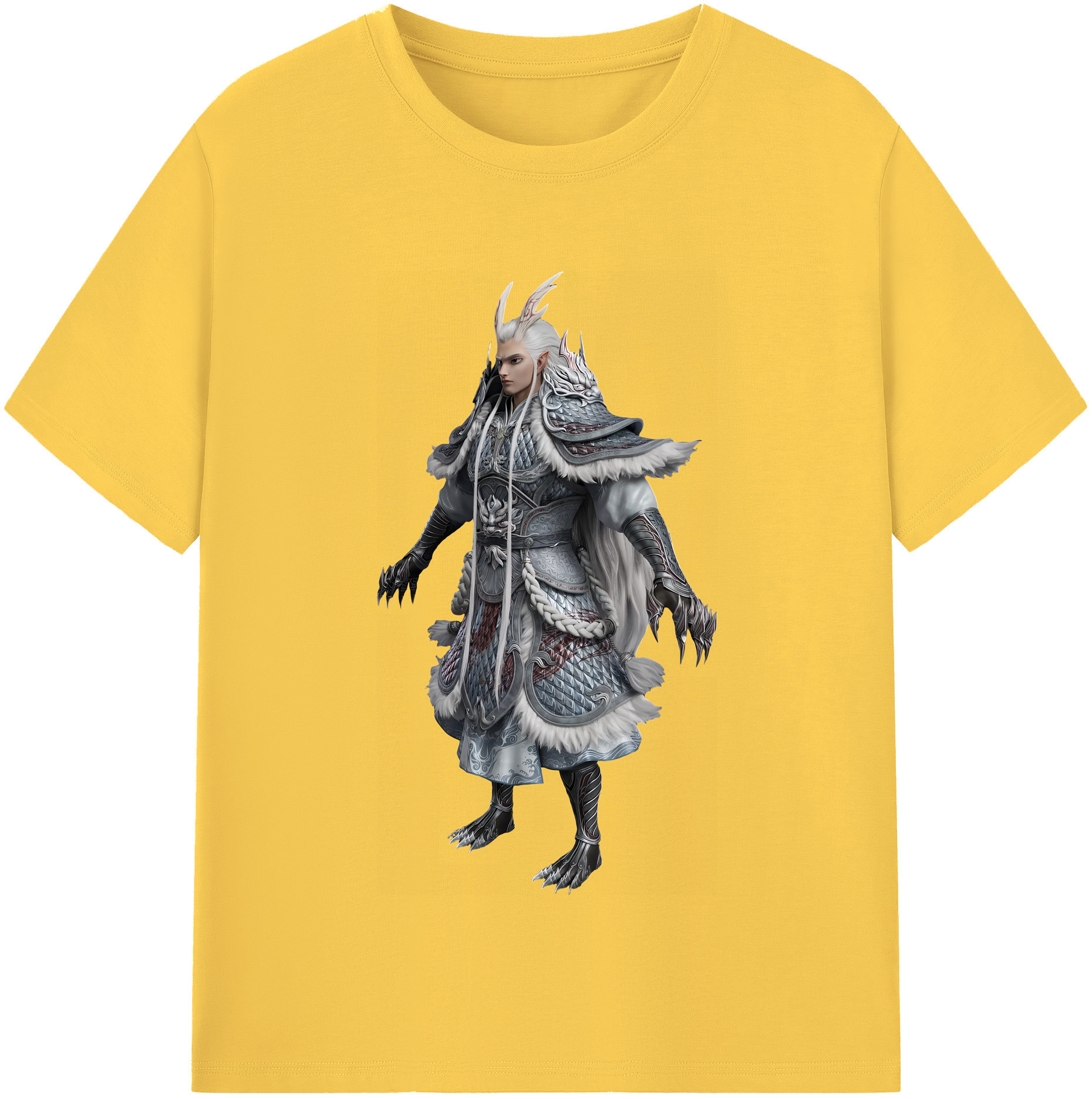 （画像用） Ne Zha 2 ナタ 魔童の大暴れ 綿100％半袖Tシャツ（フロントプリント）