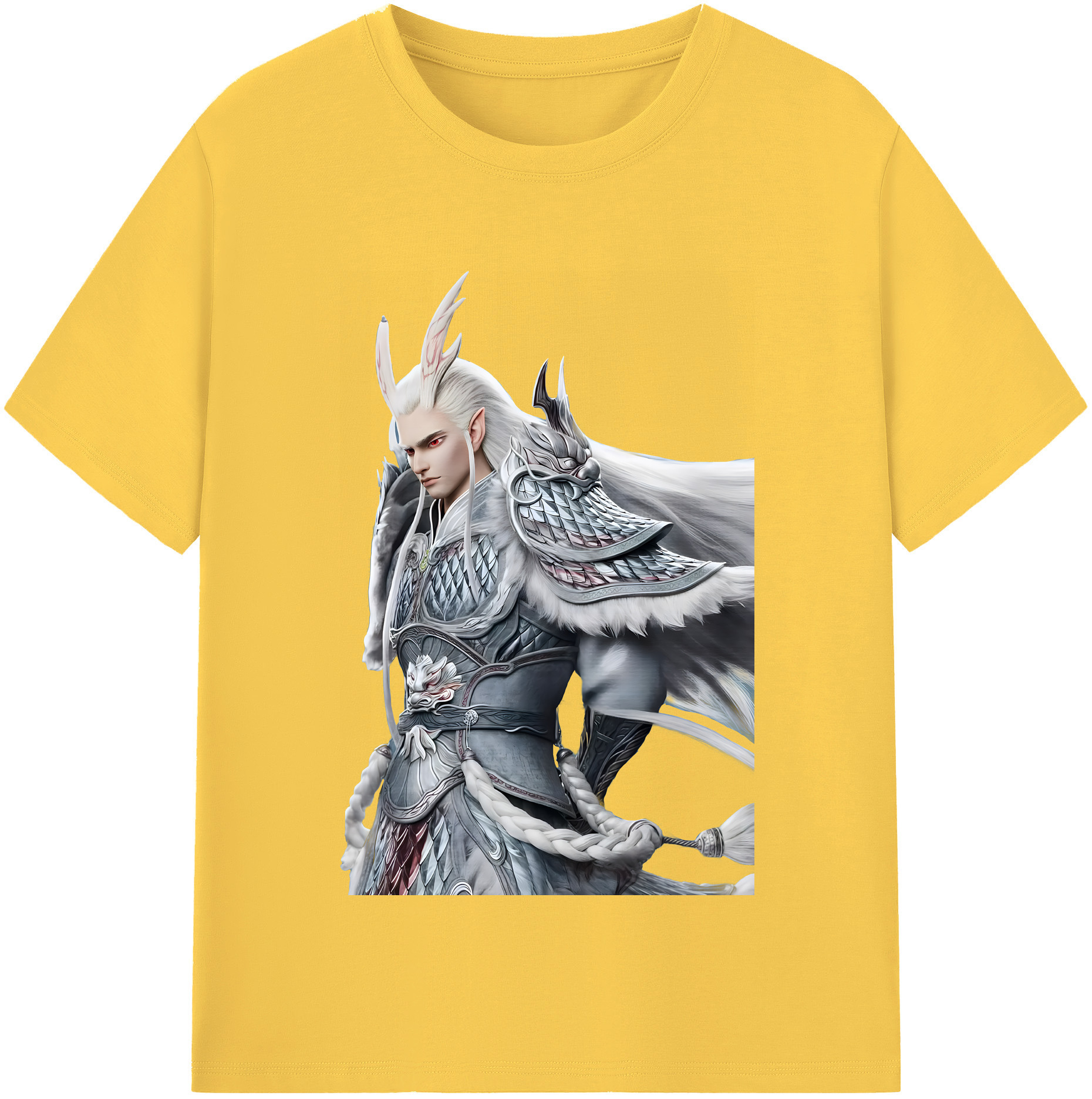 （画像用） Ne Zha 2 ナタ 魔童の大暴れ 綿100％半袖Tシャツ（フロントプリント）