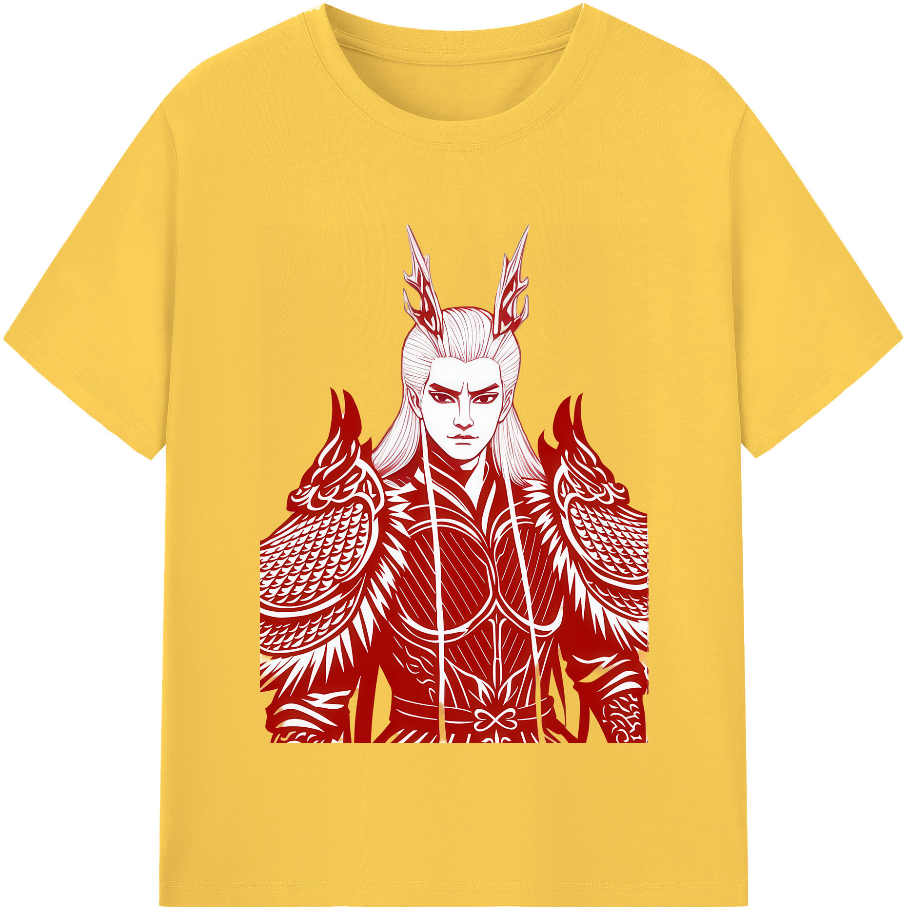 （画像用） Ne Zha 2 ナタ 魔童の大暴れ 綿100％半袖Tシャツ（フロントプリント）