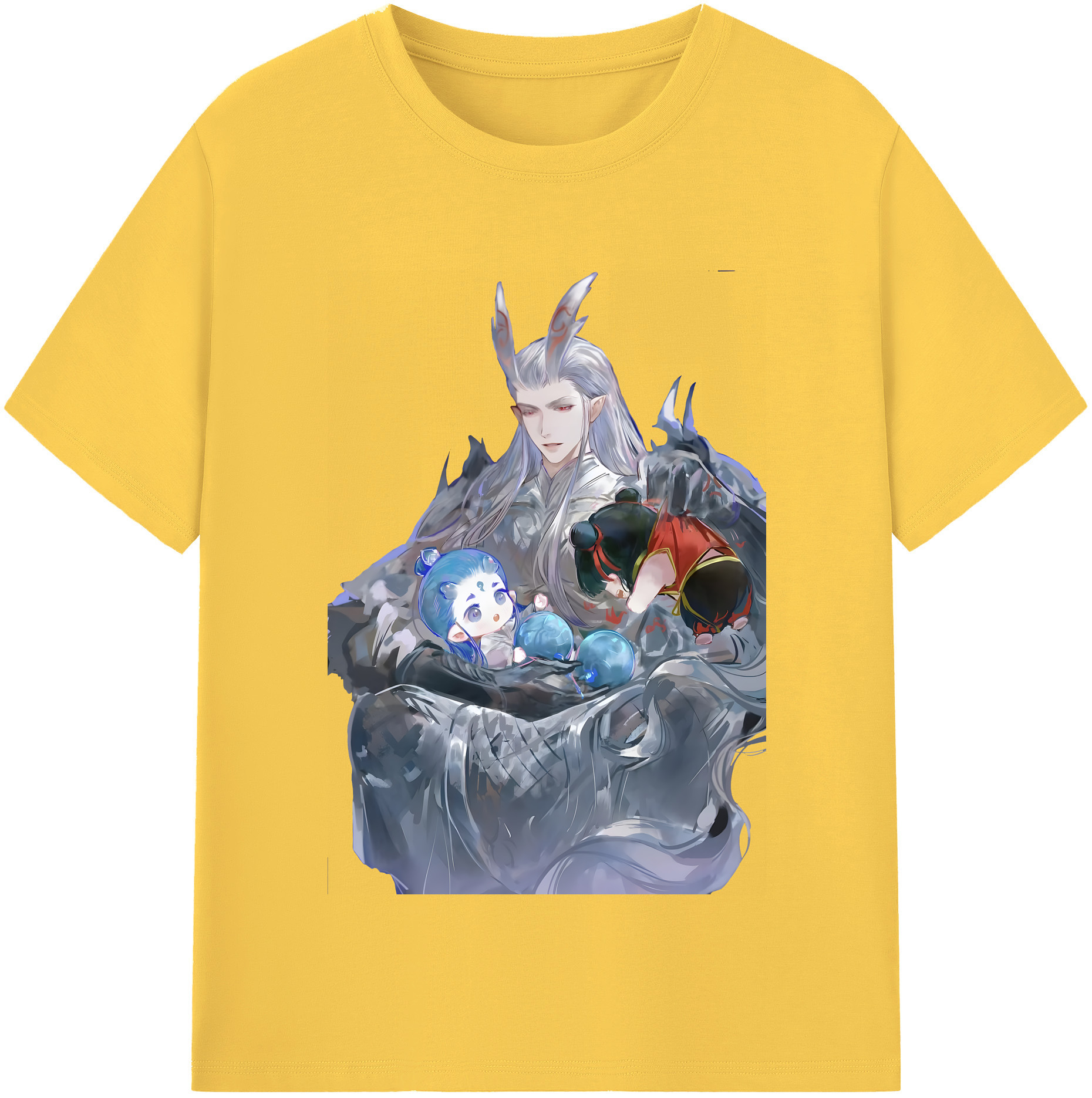 （画像用） Ne Zha 2 ナタ 魔童の大暴れ 綿100％半袖Tシャツ（フロントプリント）