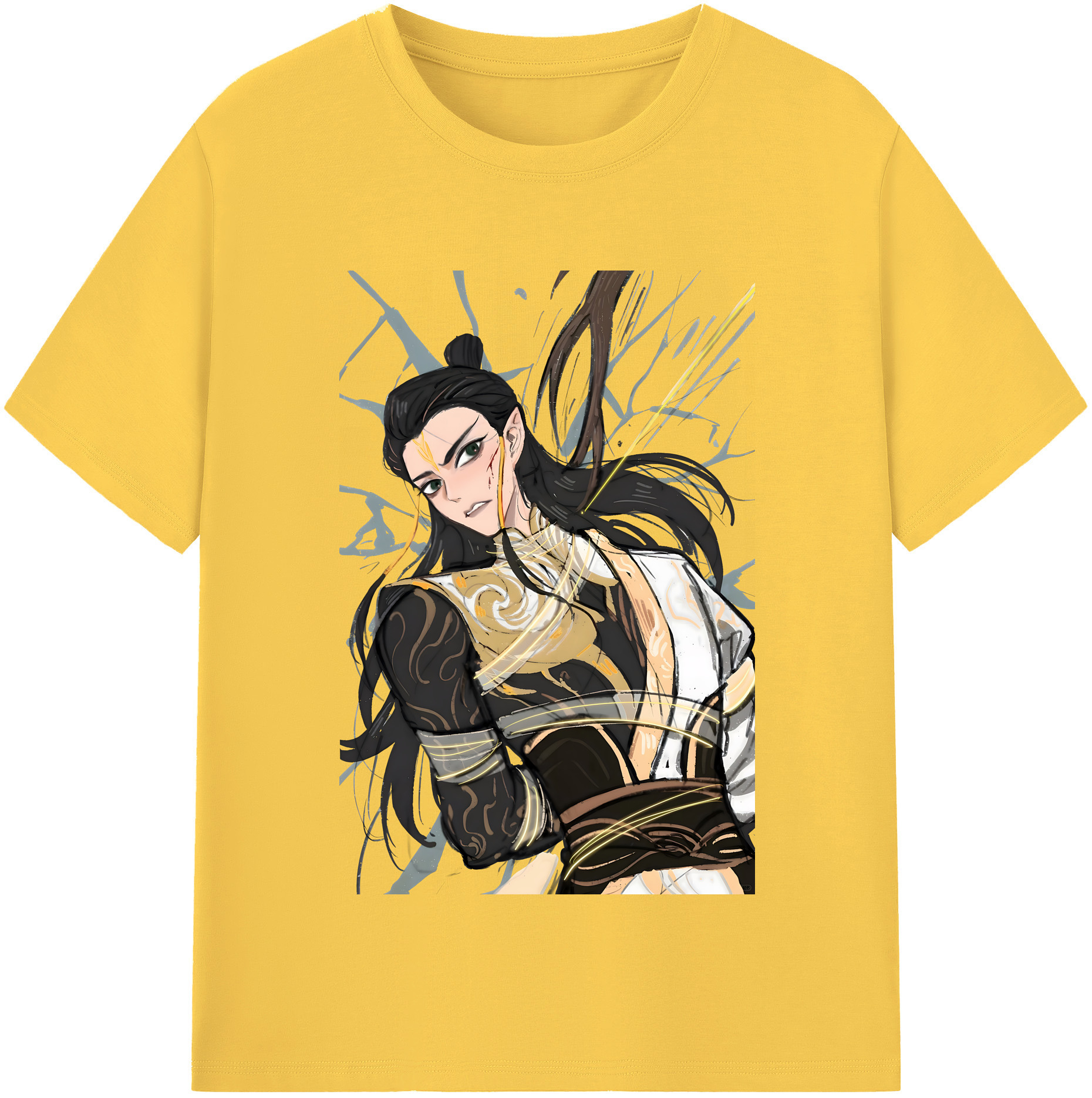 （画像用） Ne Zha 2 ナタ 魔童の大暴れ 綿100％半袖Tシャツ（フロントプリント）