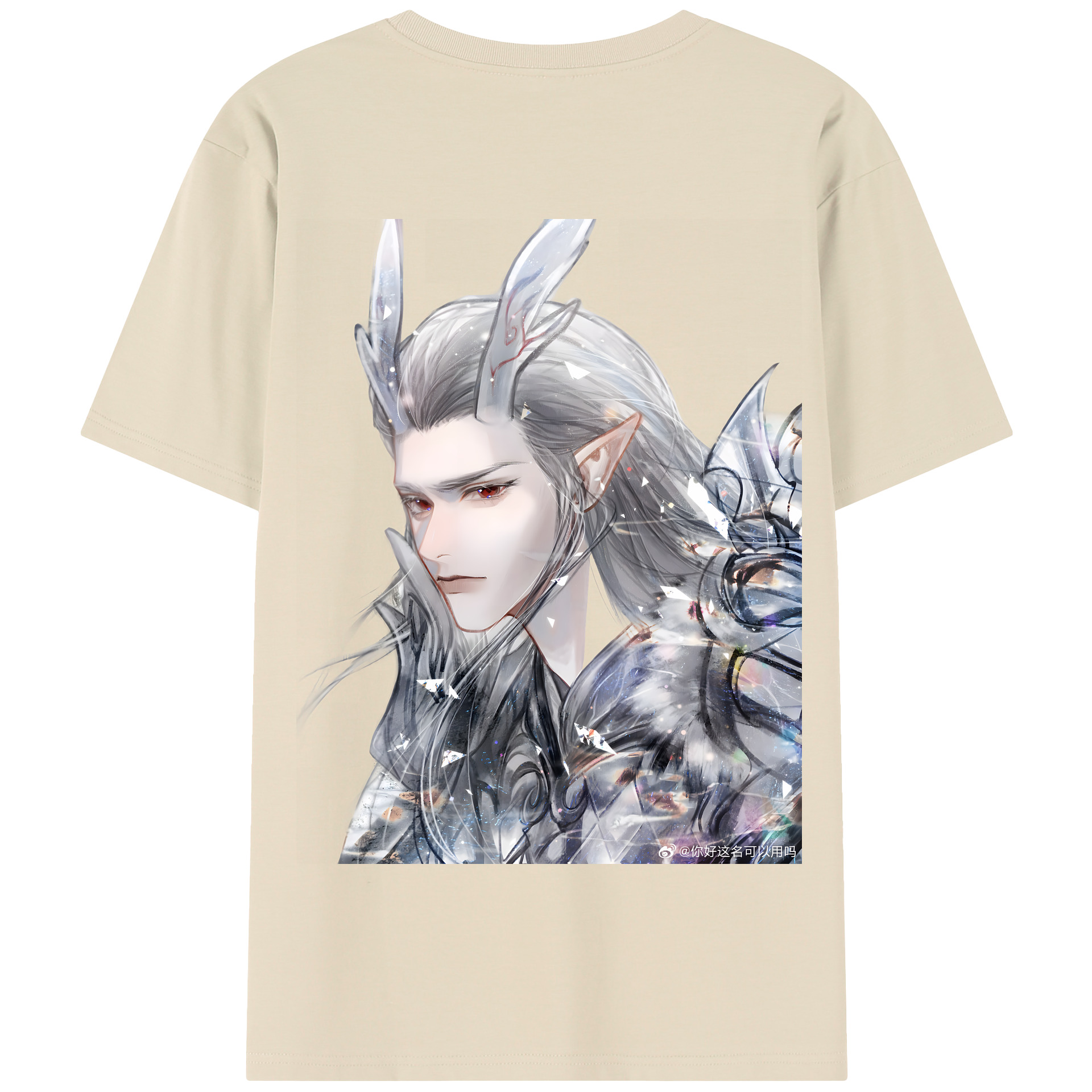 （画像用） Ne Zha 2 ナタ 魔童の大暴れ 綿100％半袖Tシャツ（背面プリント）