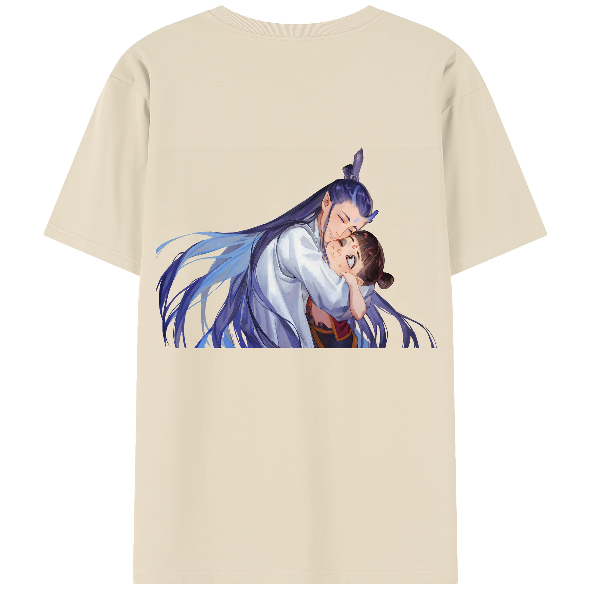 （画像用） Ne Zha 2 ナタ 魔童の大暴れ 綿100％半袖Tシャツ（背面プリント）