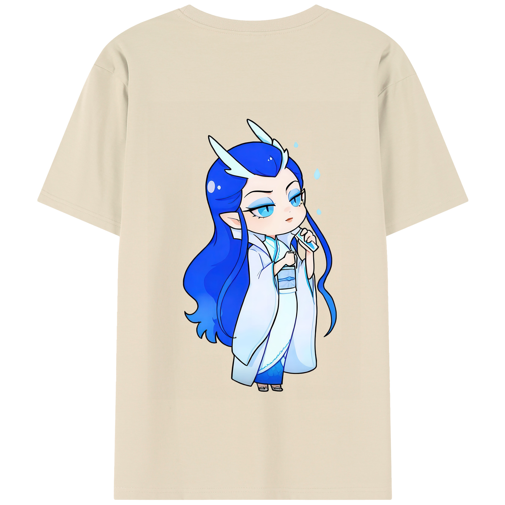 （画像用） Ne Zha 2 ナタ 魔童の大暴れ 綿100％半袖Tシャツ（背面プリント）