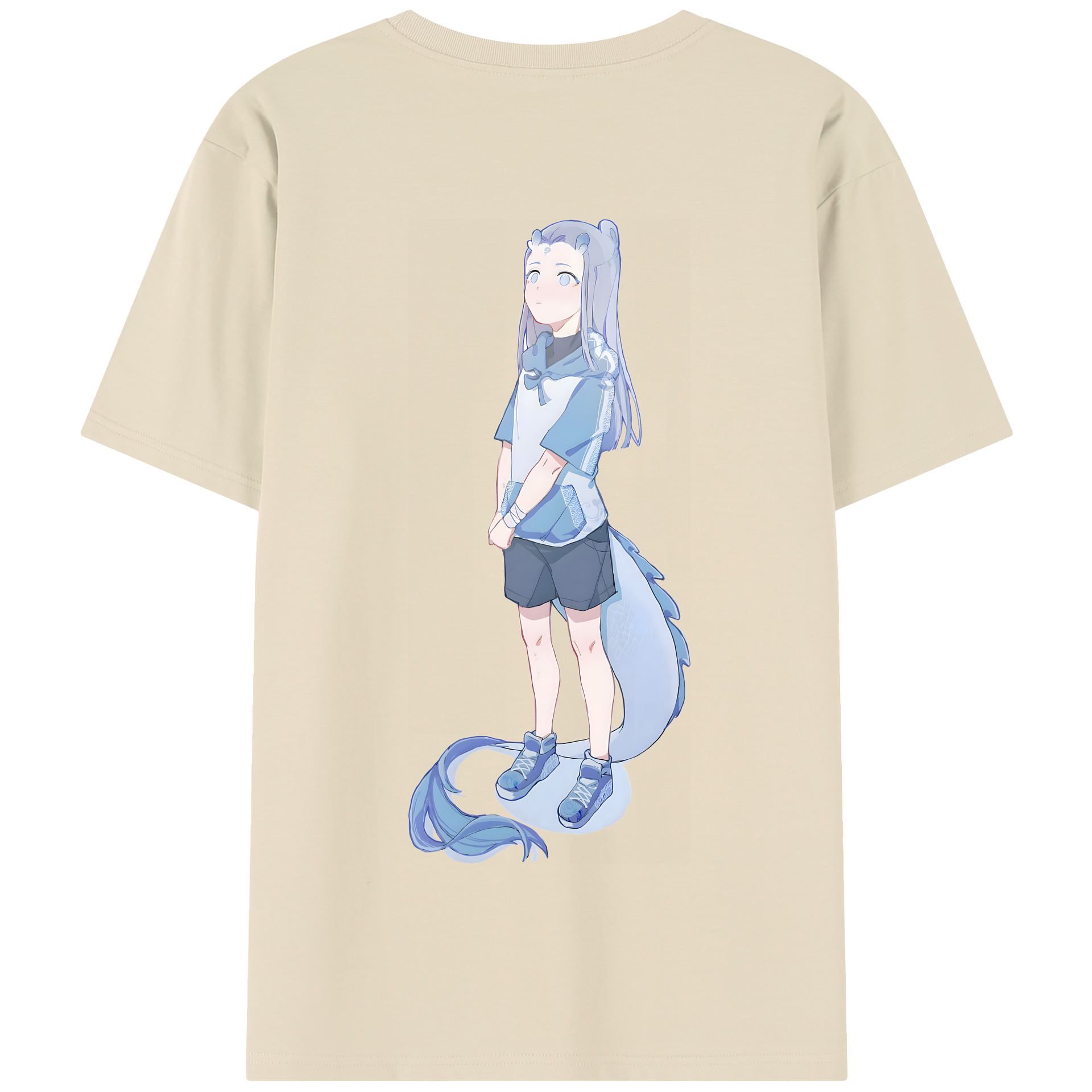 （画像用） Ne Zha 2 ナタ 魔童の大暴れ 綿100％半袖Tシャツ（背面プリント）