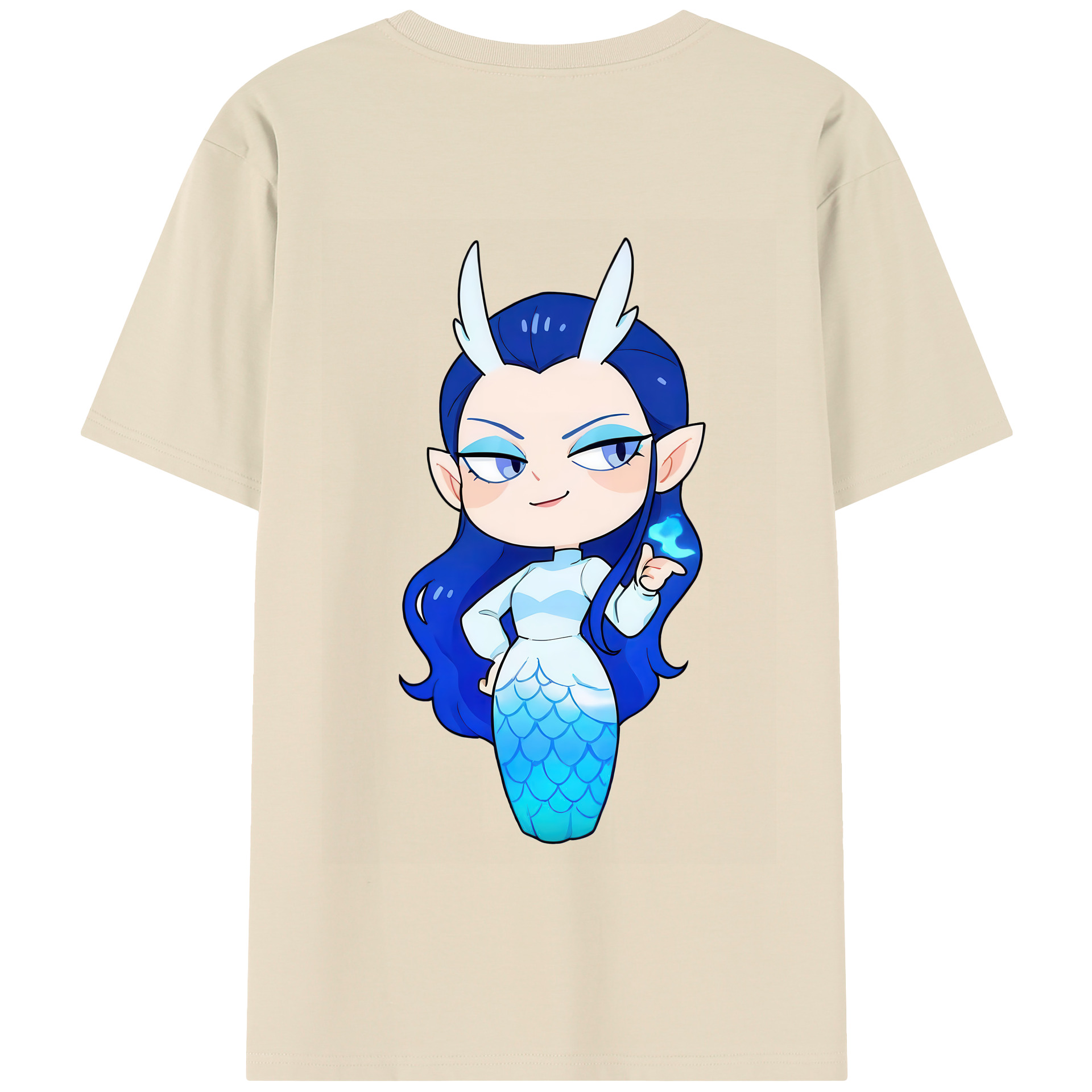 （画像用） Ne Zha 2 ナタ 魔童の大暴れ 綿100％半袖Tシャツ（背面プリント）