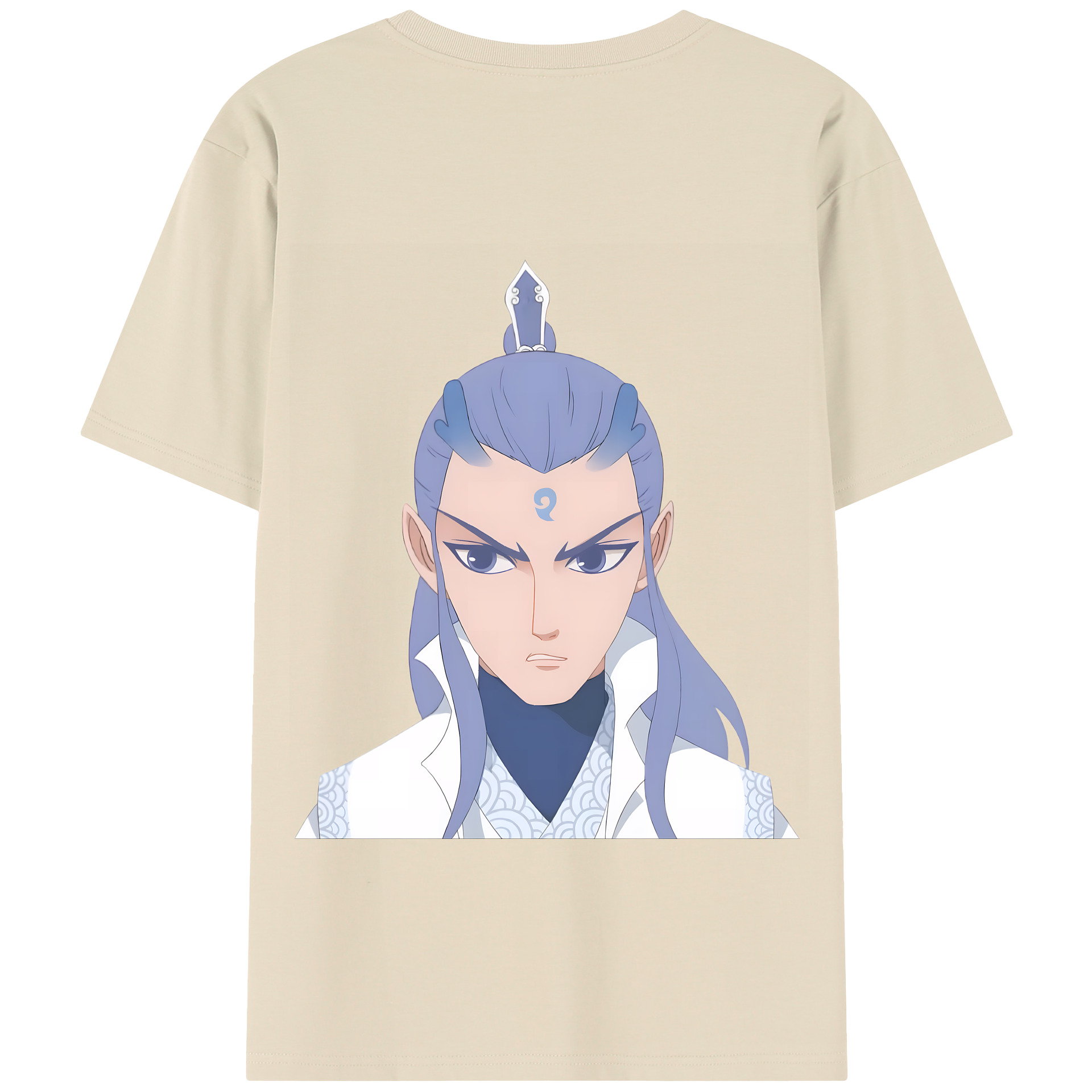 （画像用） Ne Zha 2 ナタ 魔童の大暴れ 綿100％半袖Tシャツ（背面プリント）