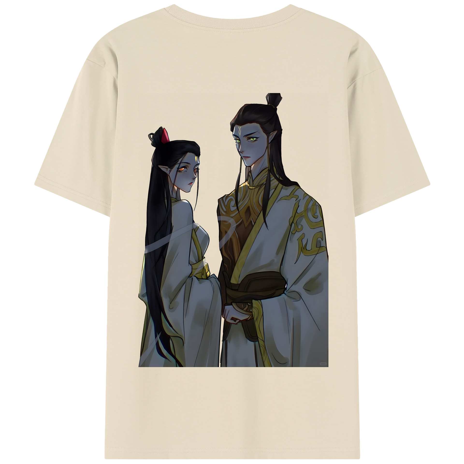 （画像用） Ne Zha 2 ナタ 魔童の大暴れ 綿100％半袖Tシャツ（背面プリント）