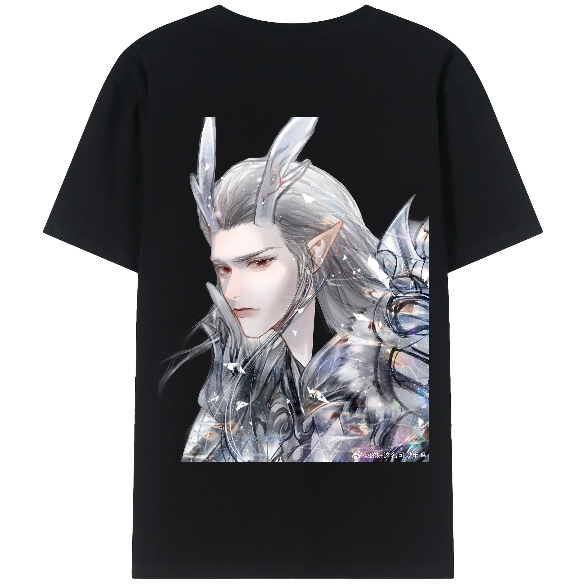 （画像用） Ne Zha 2 ナタ 魔童の大暴れ 綿100％半袖Tシャツ（背面プリント）
