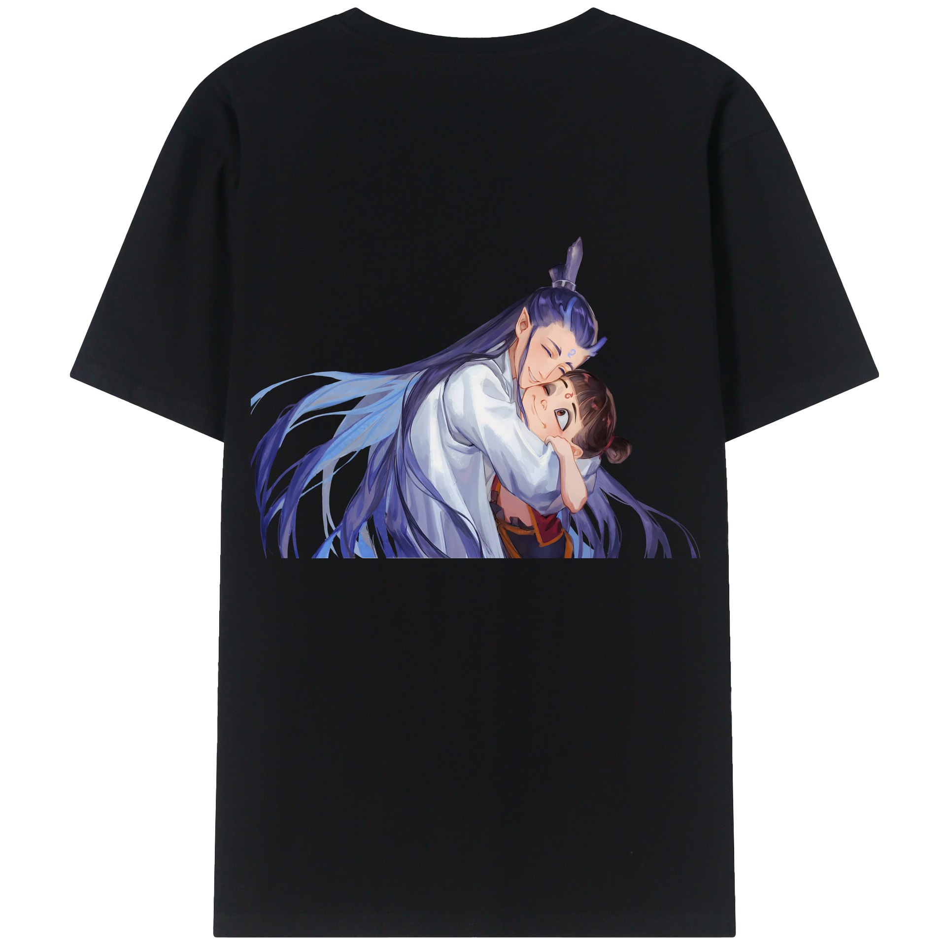 （画像用） Ne Zha 2 ナタ 魔童の大暴れ 綿100％半袖Tシャツ（背面プリント）