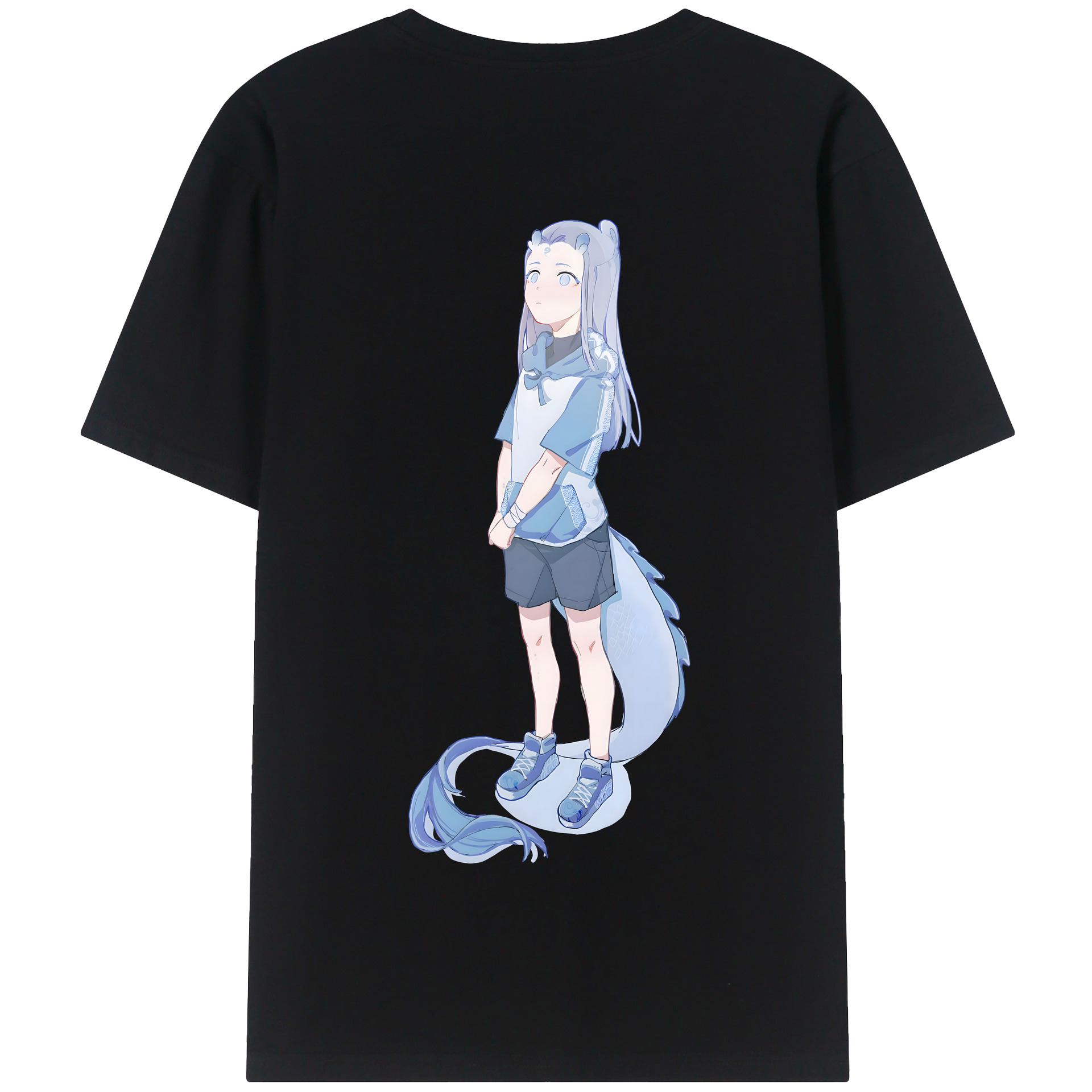 （画像用） Ne Zha 2 ナタ 魔童の大暴れ 綿100％半袖Tシャツ（背面プリント）