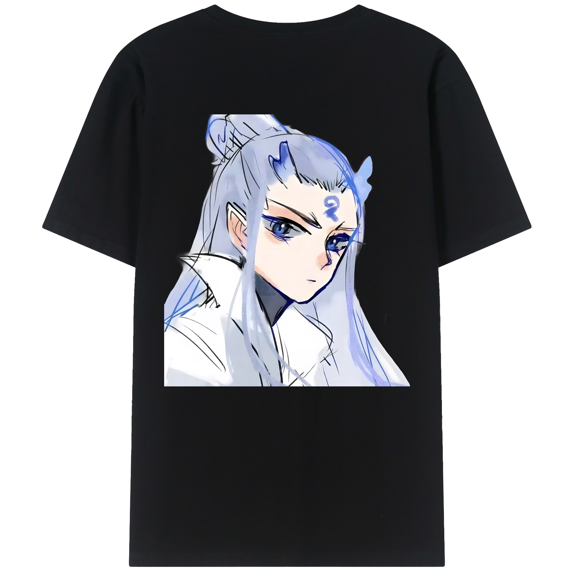 （画像用） Ne Zha 2 ナタ 魔童の大暴れ 綿100％半袖Tシャツ（背面プリント）