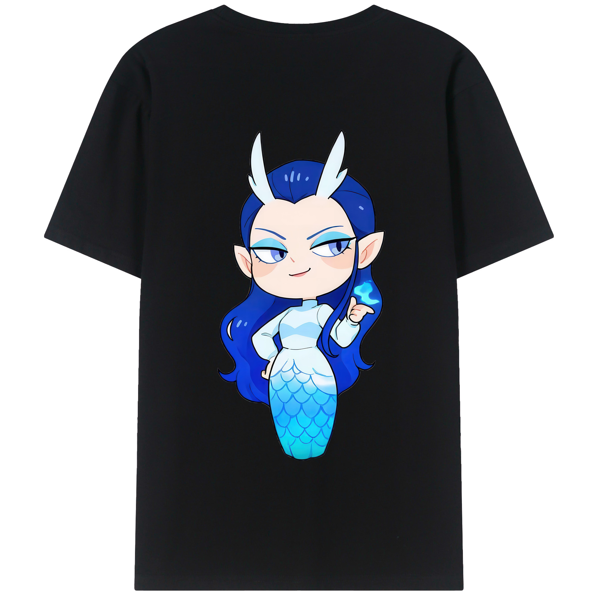 （画像用） Ne Zha 2 ナタ 魔童の大暴れ 綿100％半袖Tシャツ（背面プリント）