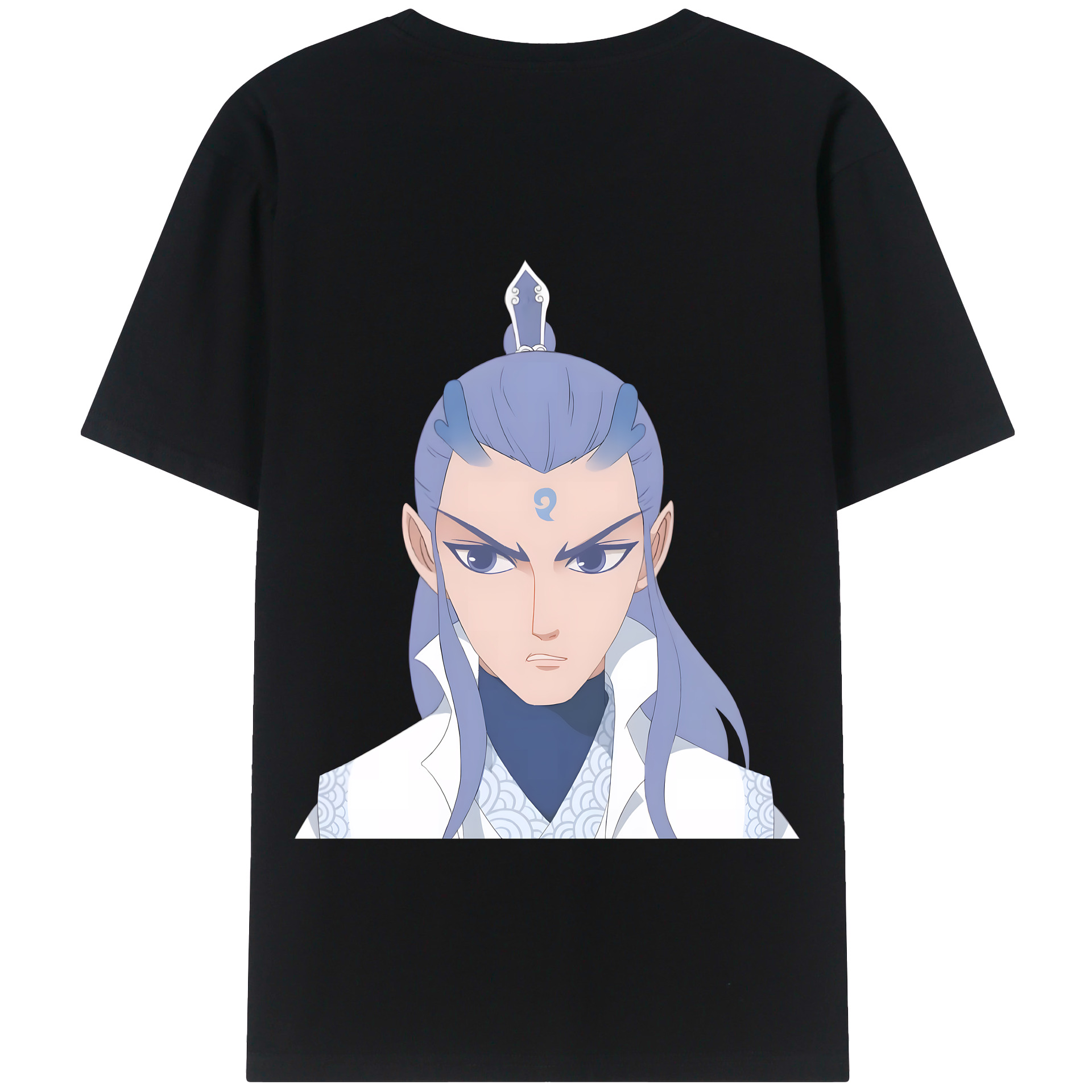 （画像用） Ne Zha 2 ナタ 魔童の大暴れ 綿100％半袖Tシャツ（背面プリント）