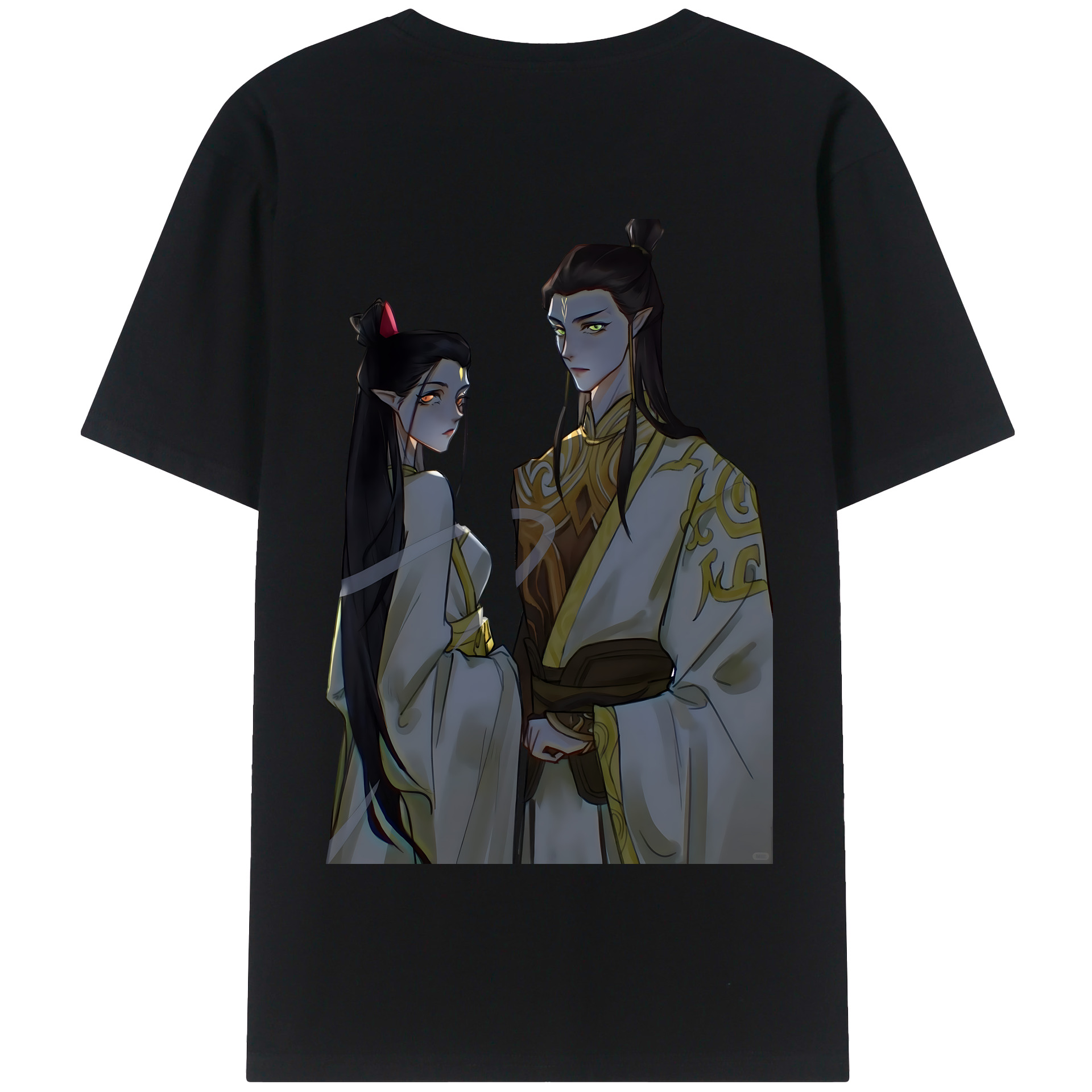 （画像用） Ne Zha 2 ナタ 魔童の大暴れ 綿100％半袖Tシャツ（背面プリント）