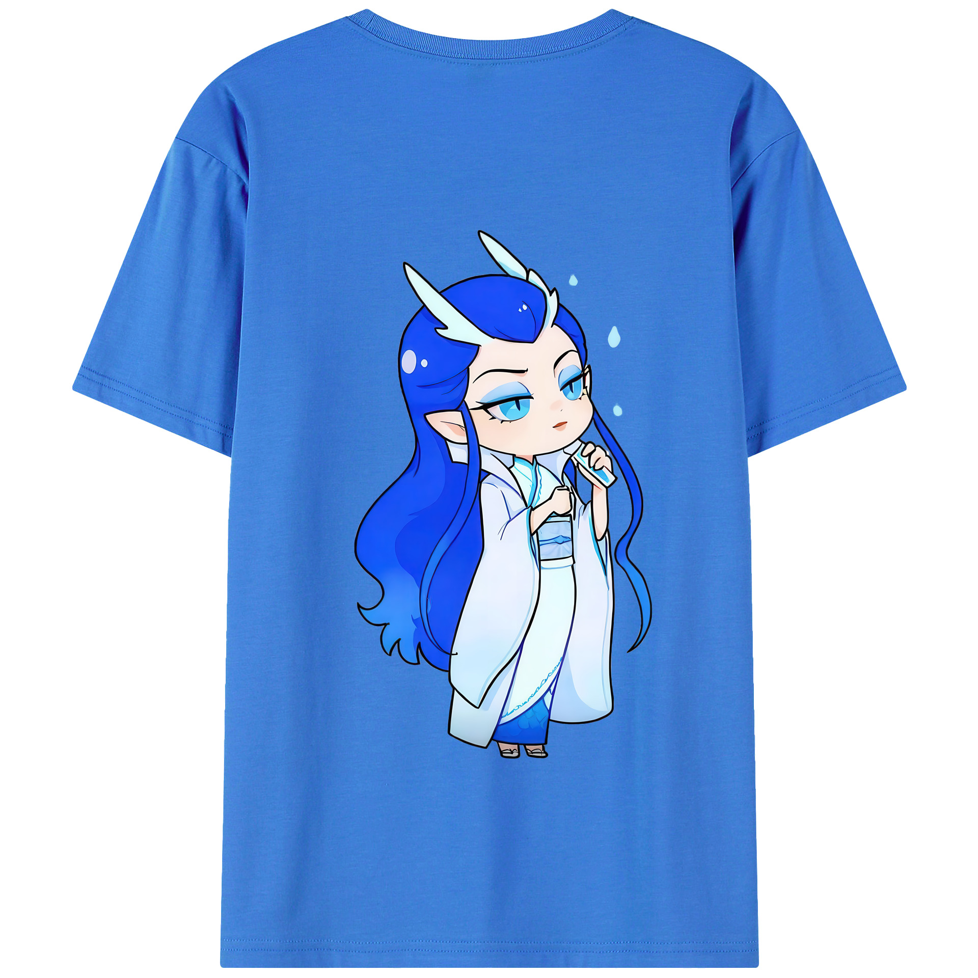 （画像用） Ne Zha 2 ナタ 魔童の大暴れ 綿100％半袖Tシャツ（背面プリント）