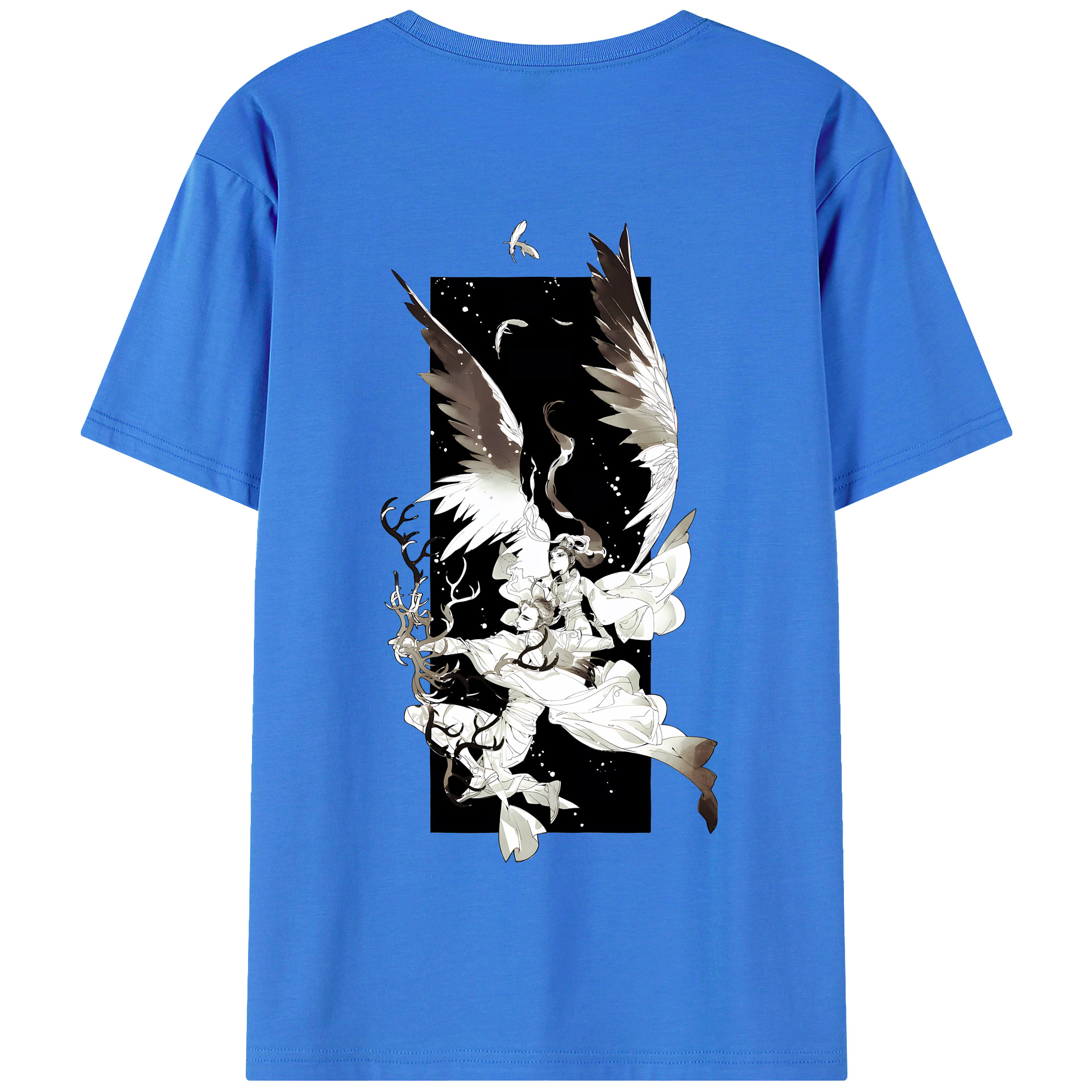 （画像用） Ne Zha 2 ナタ 魔童の大暴れ 綿100％半袖Tシャツ（背面プリント）