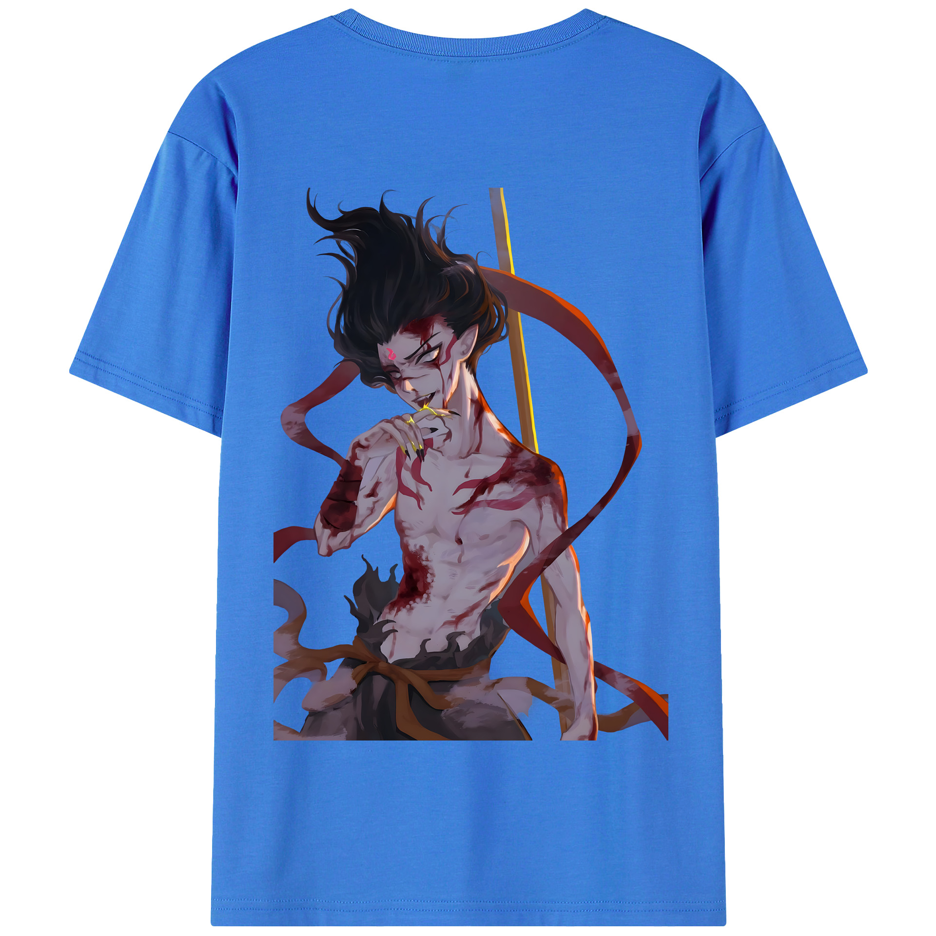 （画像用） Ne Zha 2 ナタ 魔童の大暴れ 綿100％半袖Tシャツ（背面プリント）