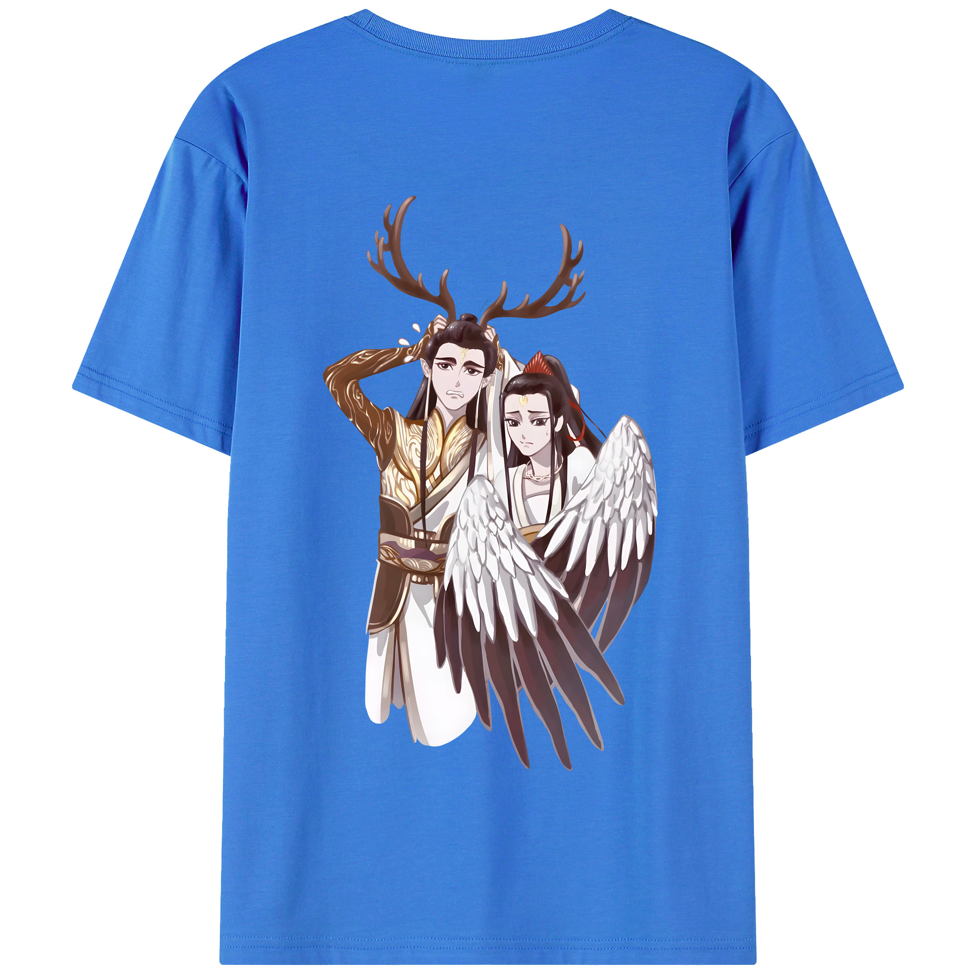 （画像用） Ne Zha 2 ナタ 魔童の大暴れ 綿100％半袖Tシャツ（背面プリント）