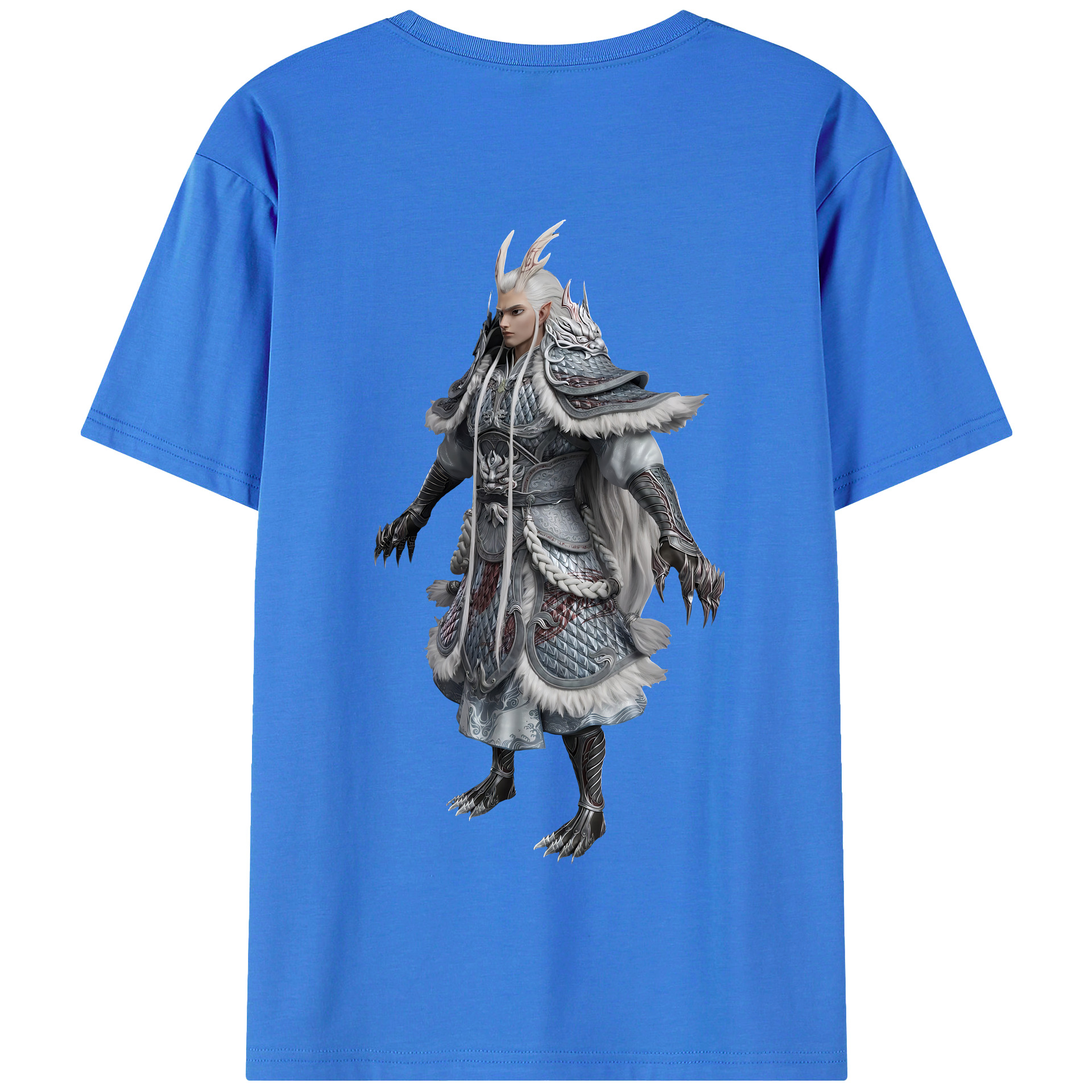 （画像用） Ne Zha 2 ナタ 魔童の大暴れ 綿100％半袖Tシャツ（背面プリント）