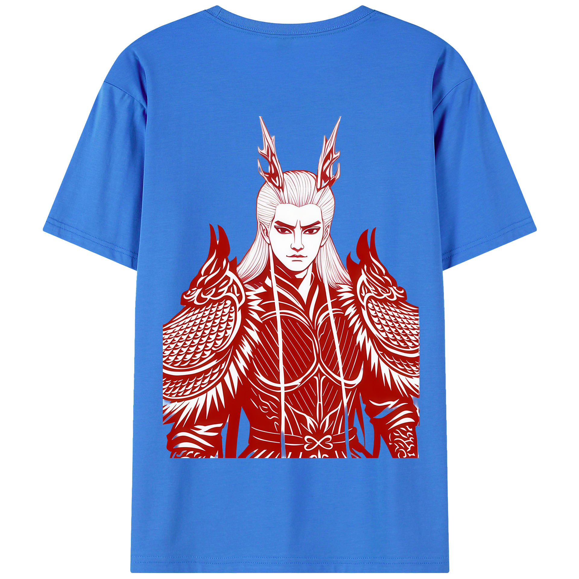 （画像用） Ne Zha 2 ナタ 魔童の大暴れ 綿100％半袖Tシャツ（背面プリント）