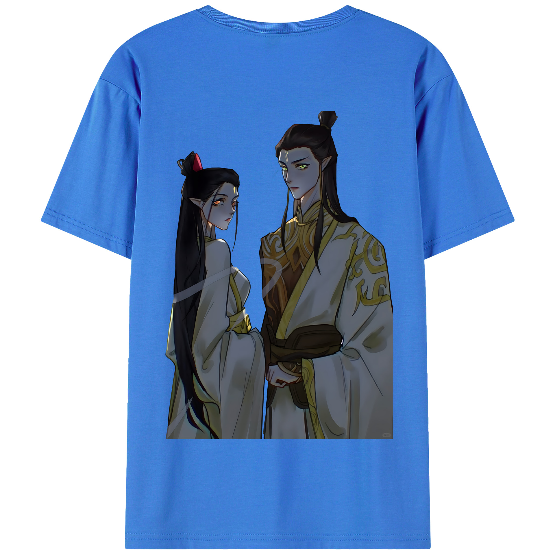 （画像用） Ne Zha 2 ナタ 魔童の大暴れ 綿100％半袖Tシャツ（背面プリント）