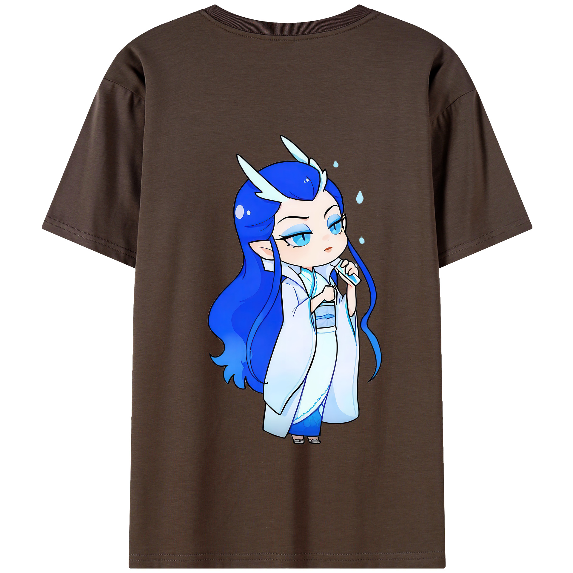 （画像用） Ne Zha 2 ナタ 魔童の大暴れ 綿100％半袖Tシャツ（背面プリント）