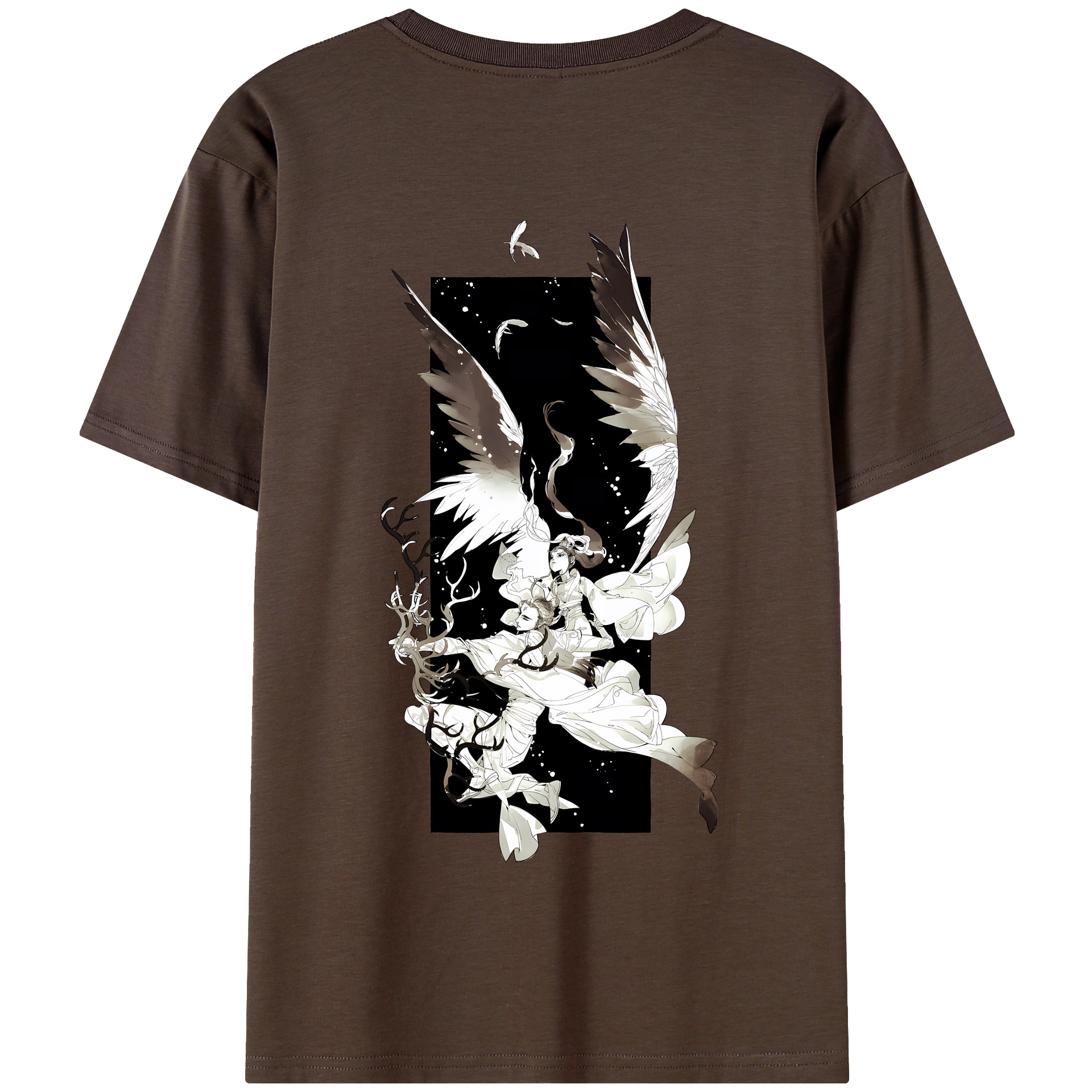 （画像用） Ne Zha 2 ナタ 魔童の大暴れ 綿100％半袖Tシャツ（背面プリント）