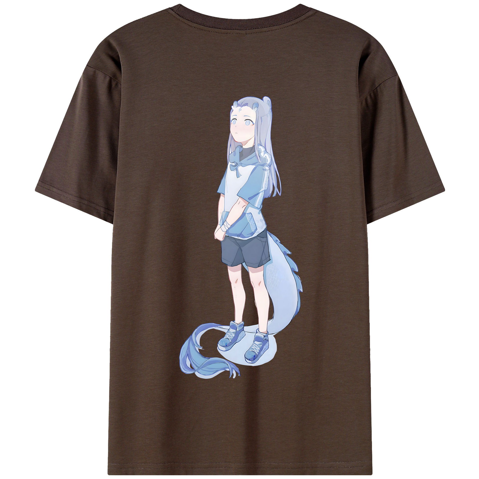 （画像用） Ne Zha 2 ナタ 魔童の大暴れ 綿100％半袖Tシャツ（背面プリント）