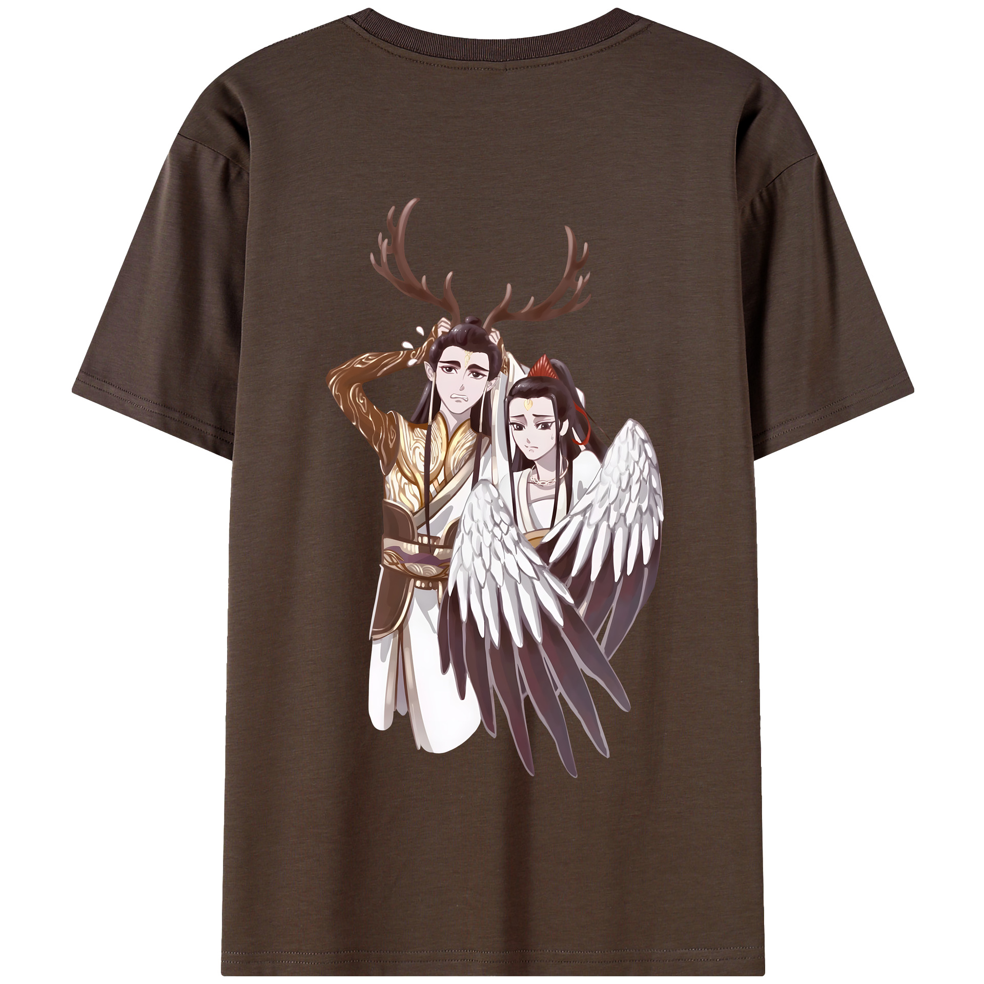 （画像用） Ne Zha 2 ナタ 魔童の大暴れ 綿100％半袖Tシャツ（背面プリント）