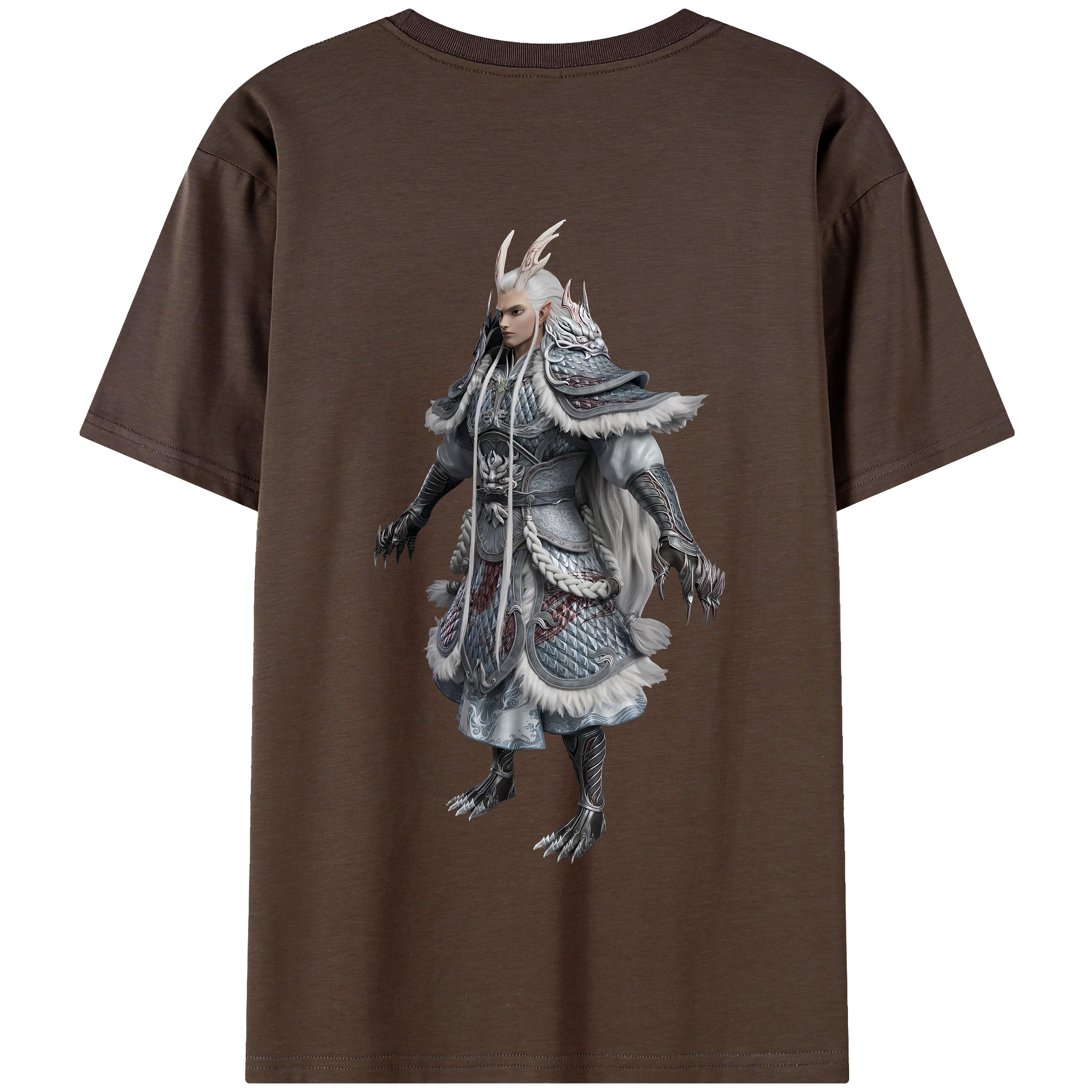 （画像用） Ne Zha 2 ナタ 魔童の大暴れ 綿100％半袖Tシャツ（背面プリント）