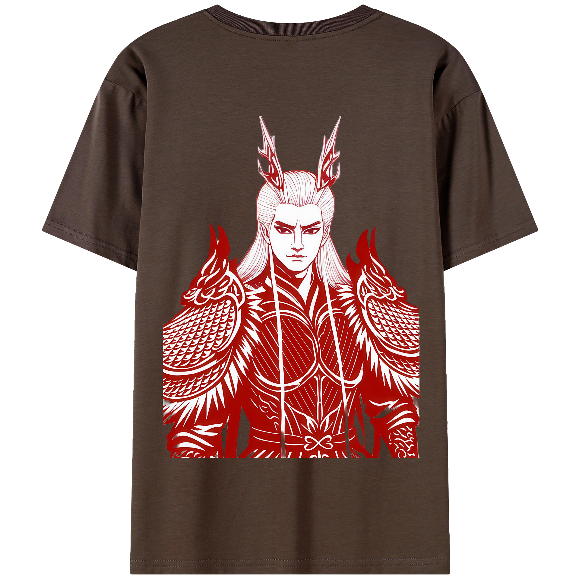（画像用） Ne Zha 2 ナタ 魔童の大暴れ 綿100％半袖Tシャツ（背面プリント）