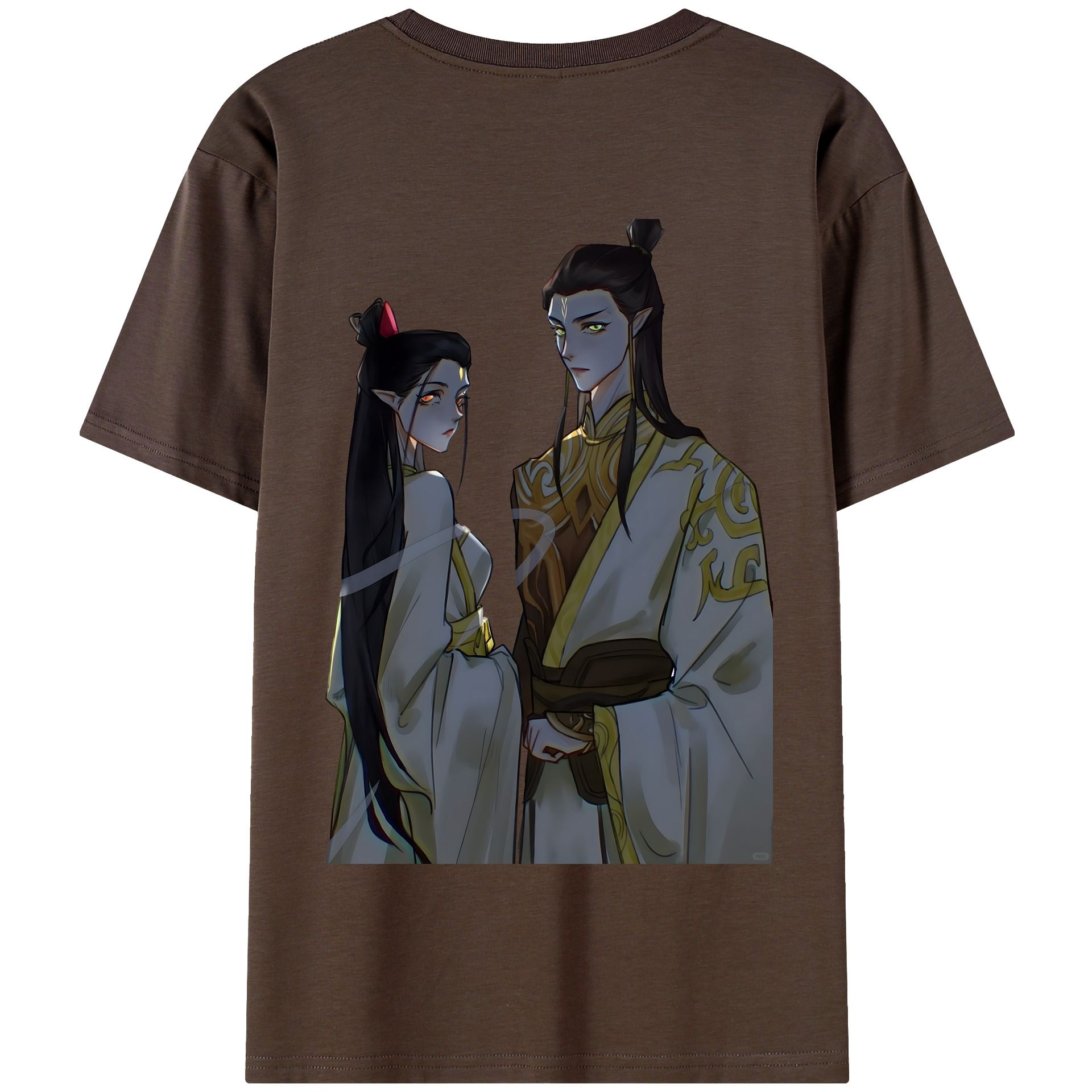 （画像用） Ne Zha 2 ナタ 魔童の大暴れ 綿100％半袖Tシャツ（背面プリント）