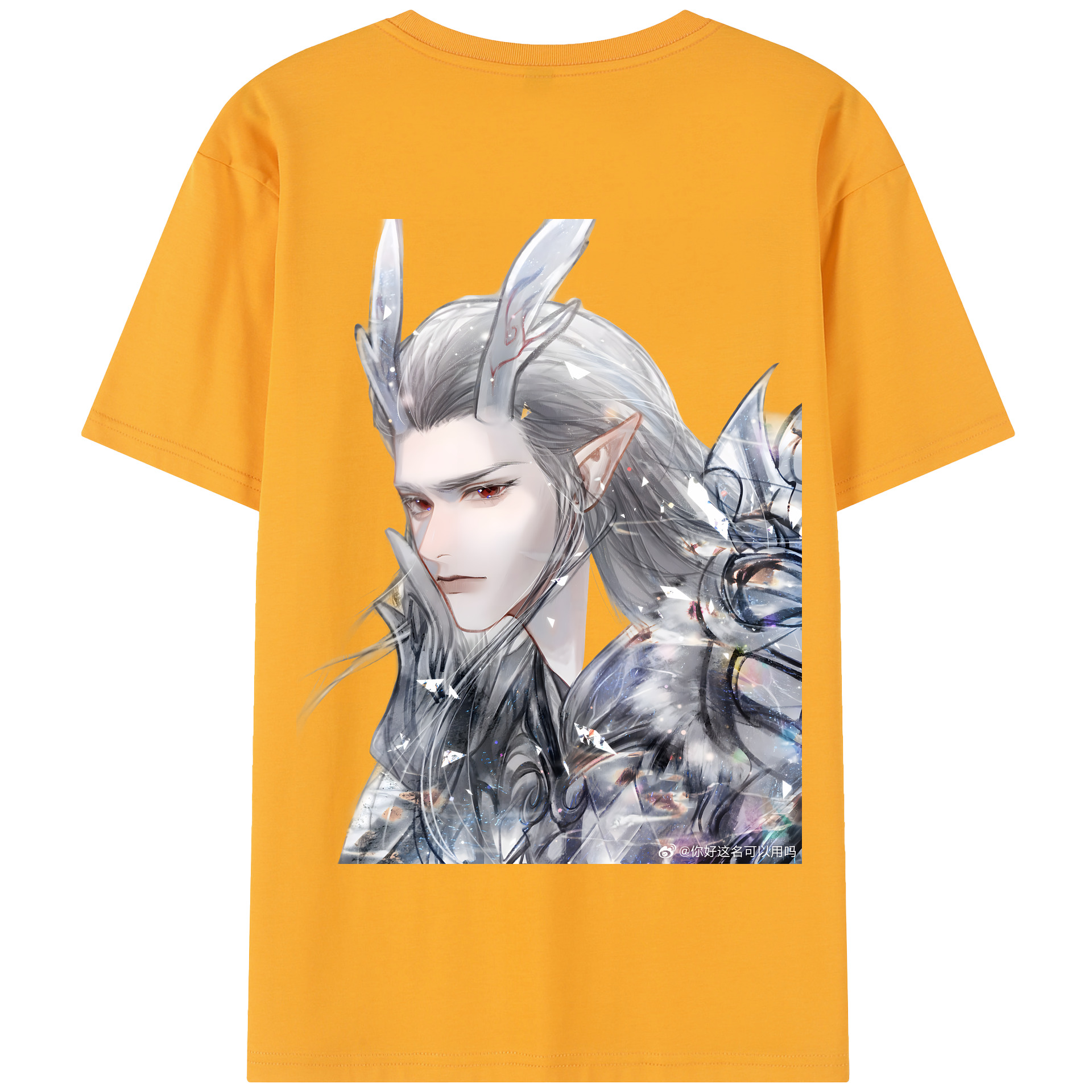 （画像用） Ne Zha 2 ナタ 魔童の大暴れ 綿100％半袖Tシャツ（背面プリント）