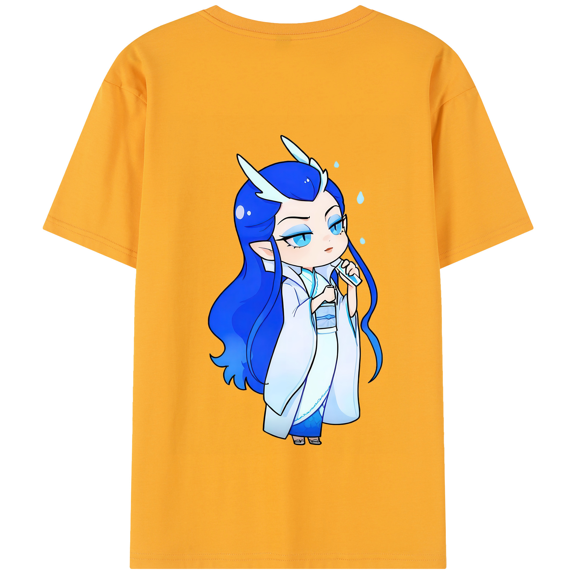 （画像用） Ne Zha 2 ナタ 魔童の大暴れ 綿100％半袖Tシャツ（背面プリント）