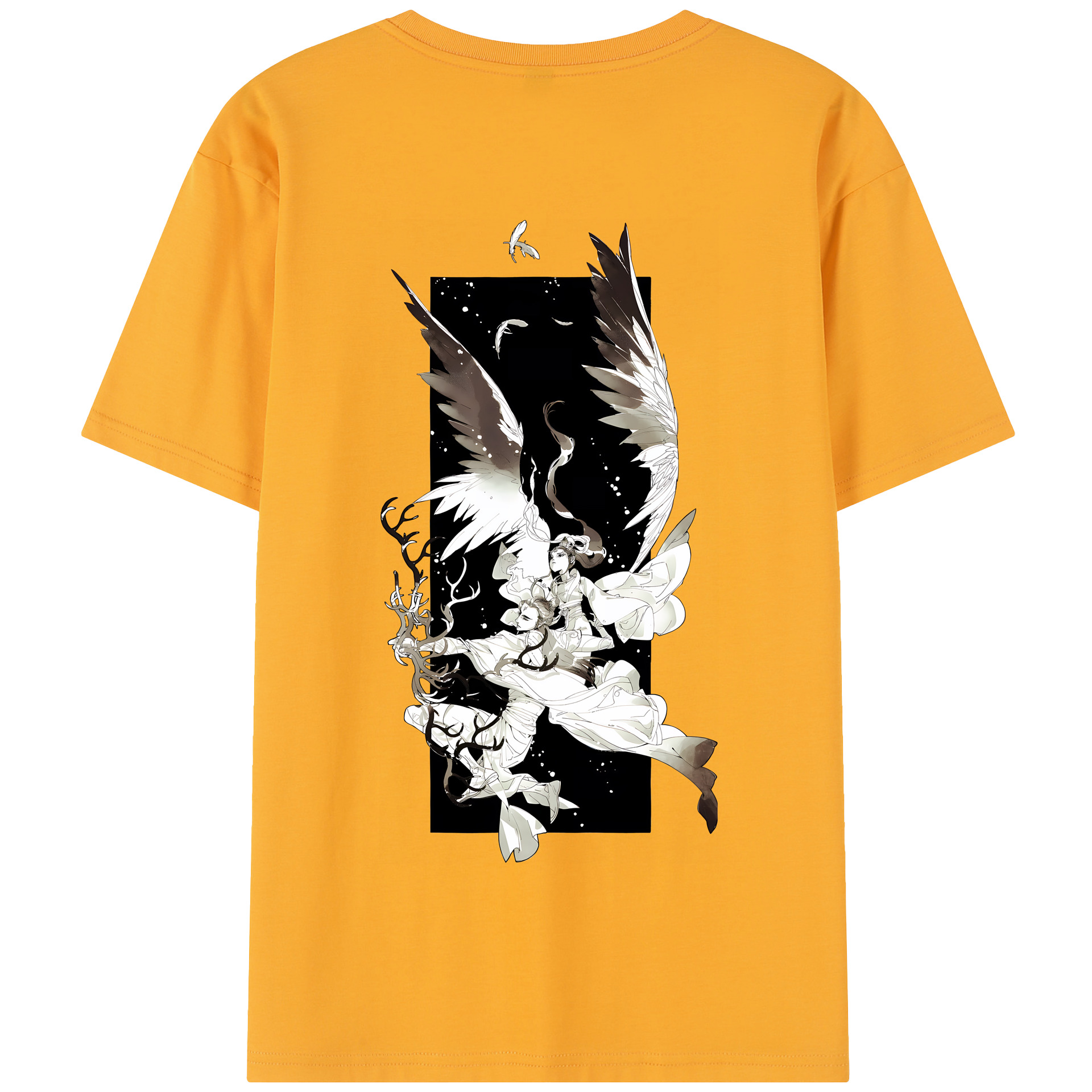 （画像用） Ne Zha 2 ナタ 魔童の大暴れ 綿100％半袖Tシャツ（背面プリント）