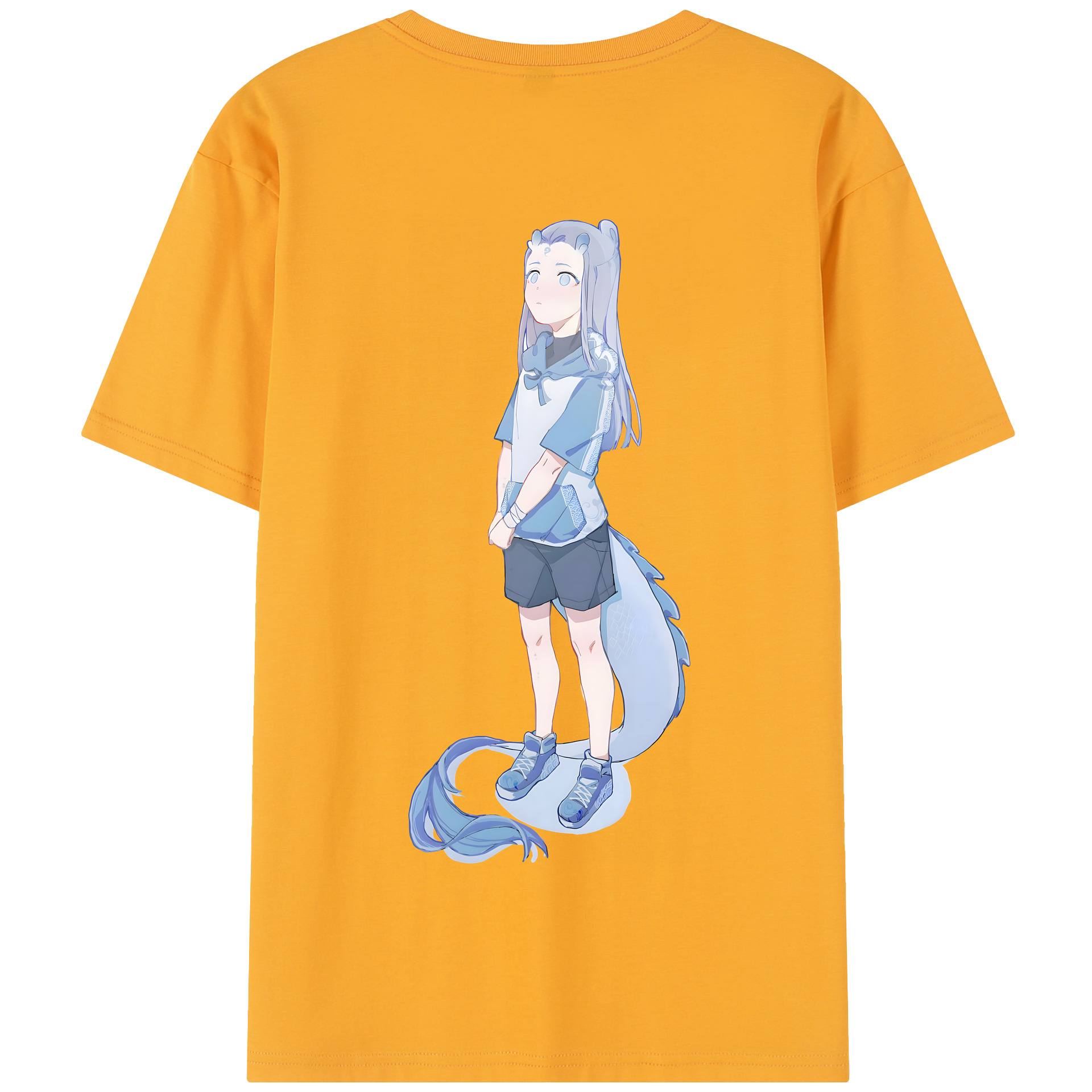 （画像用） Ne Zha 2 ナタ 魔童の大暴れ 綿100％半袖Tシャツ（背面プリント）